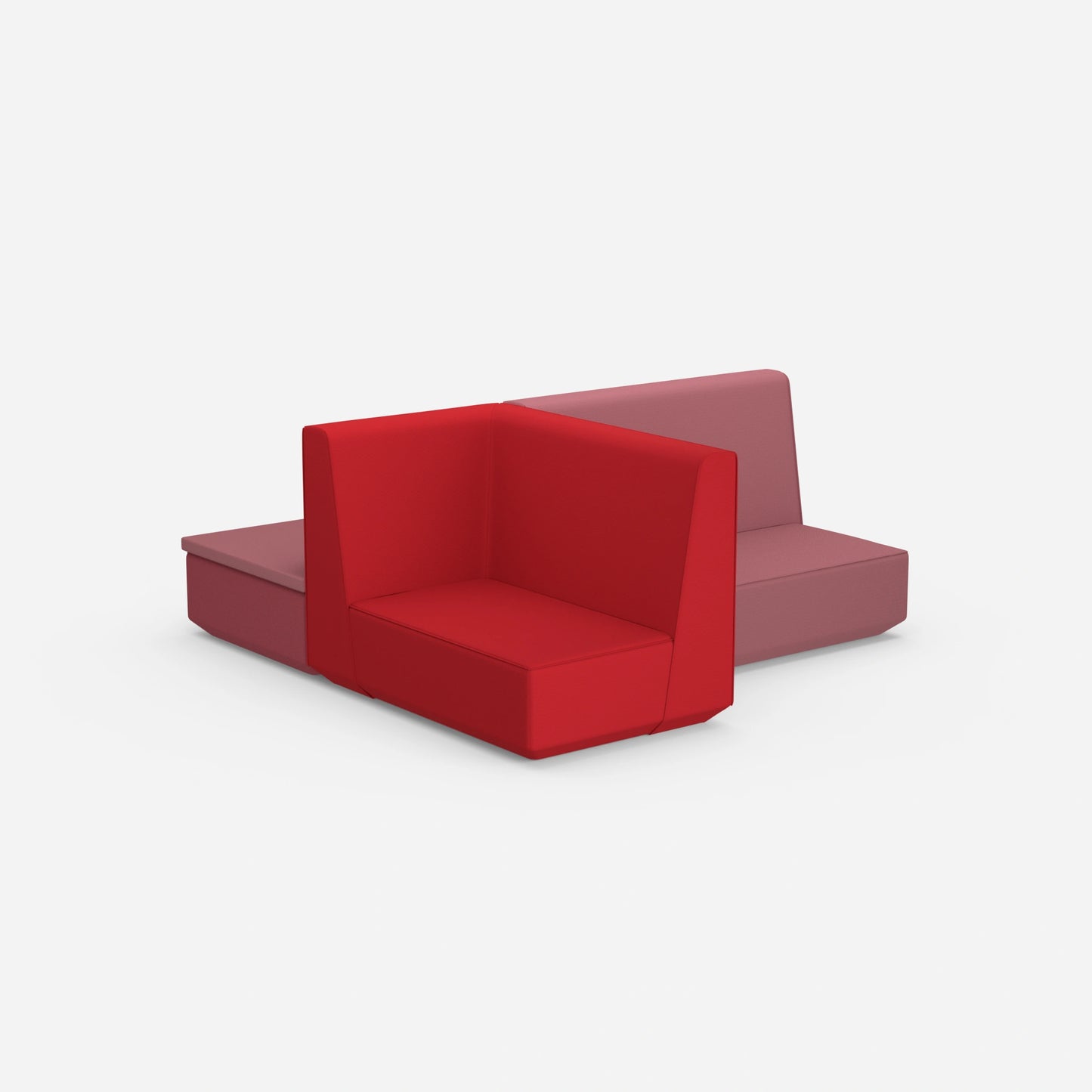 Kompaktes Schlafsofa von hinten