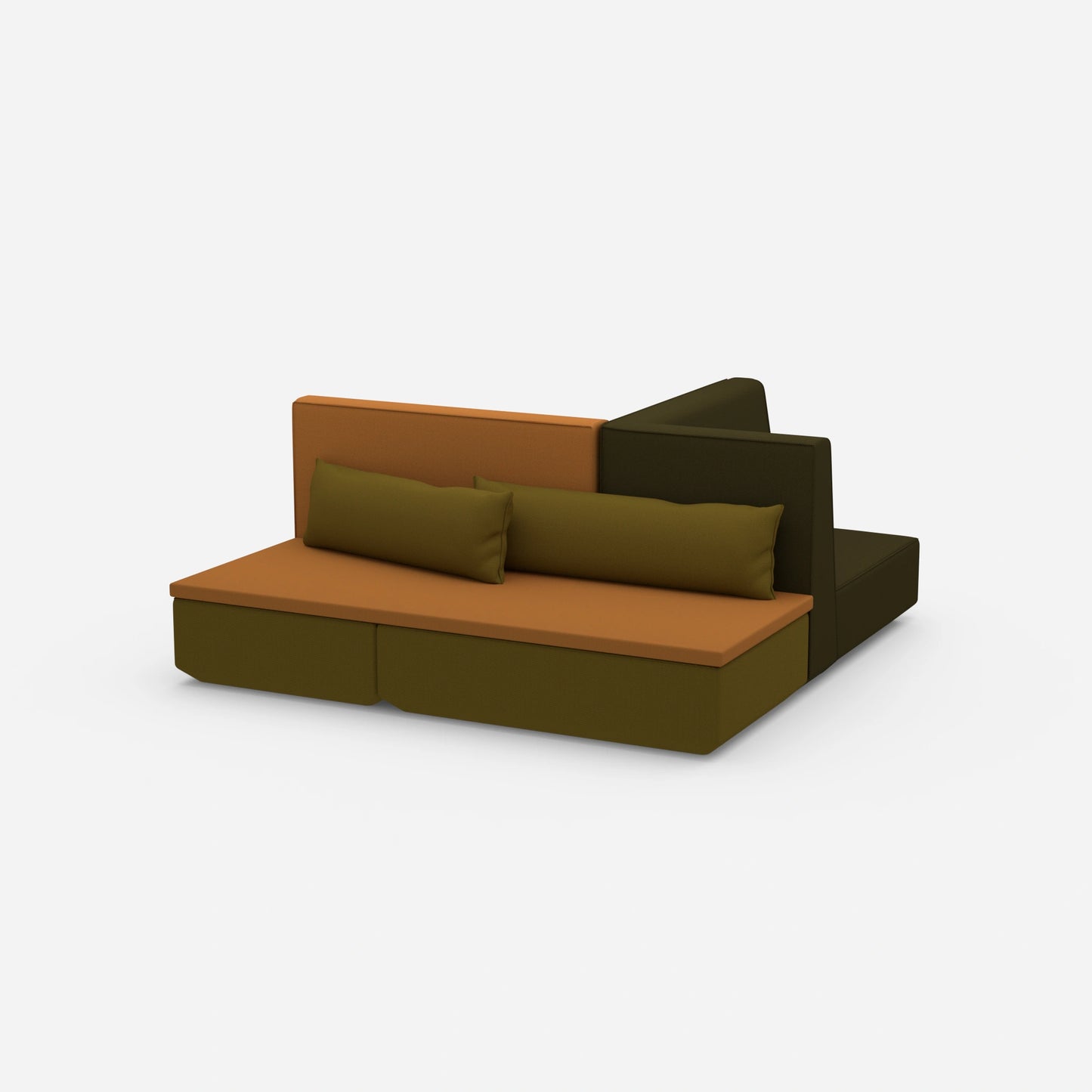 Kompaktes Schlafsofa von der Seite