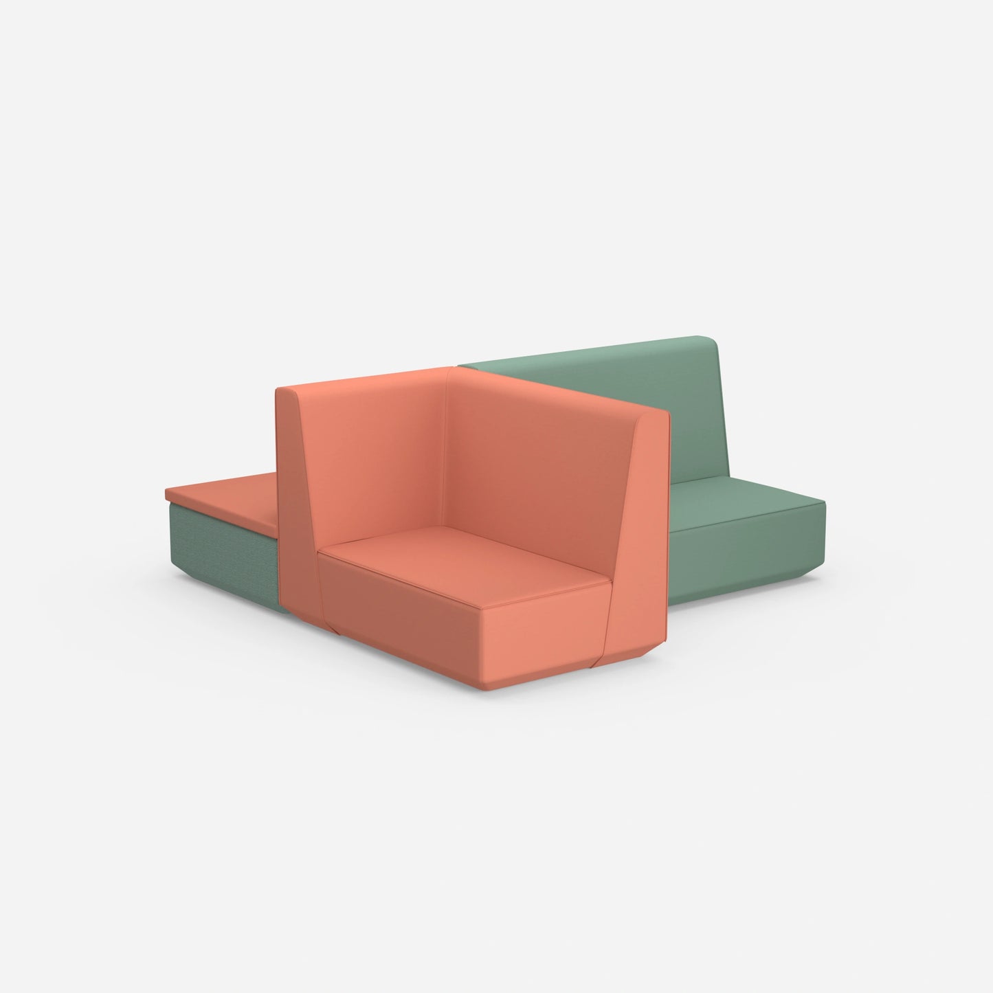 Kompaktes Schlafsofa von hinten