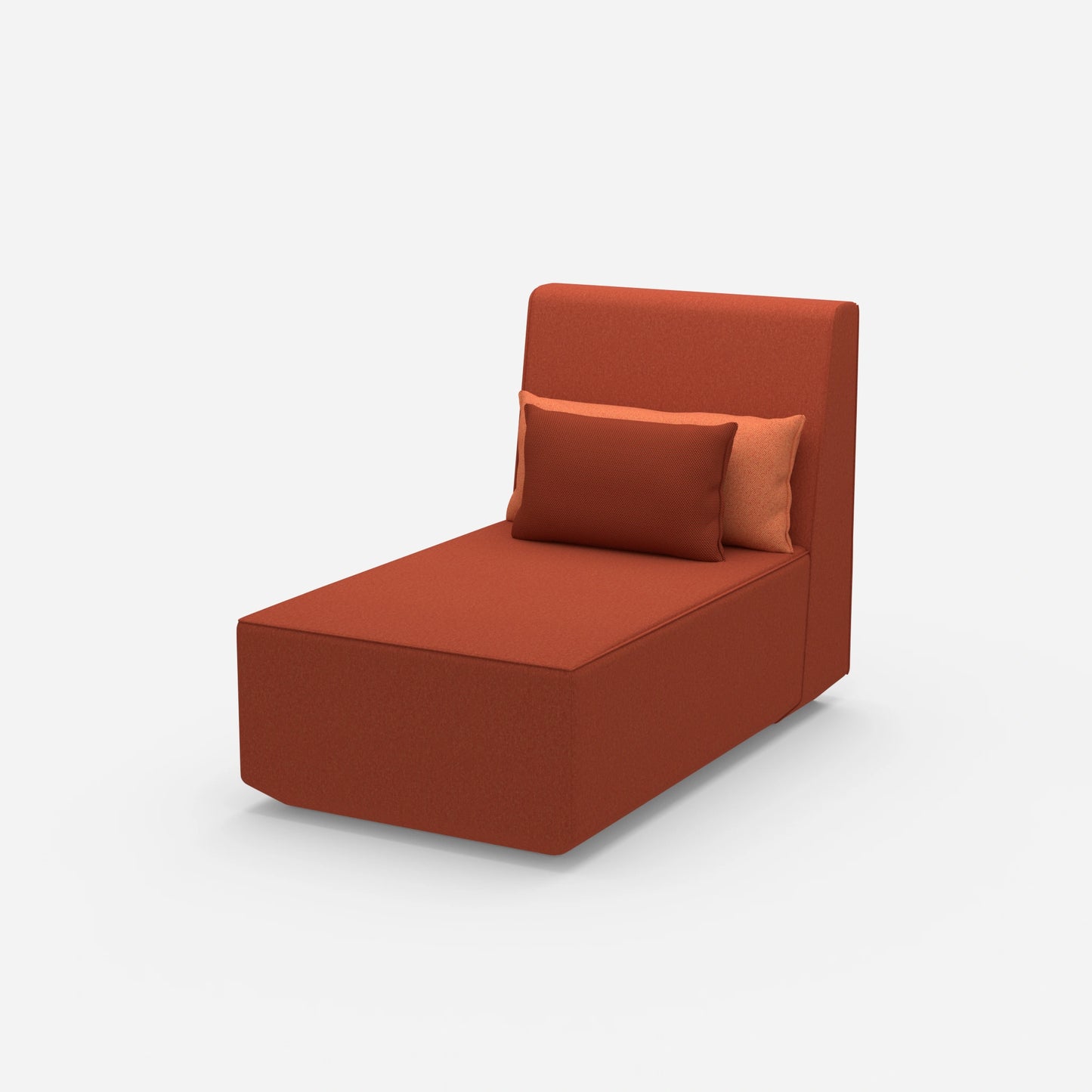 Moderne Design-Recamiere von der Seite