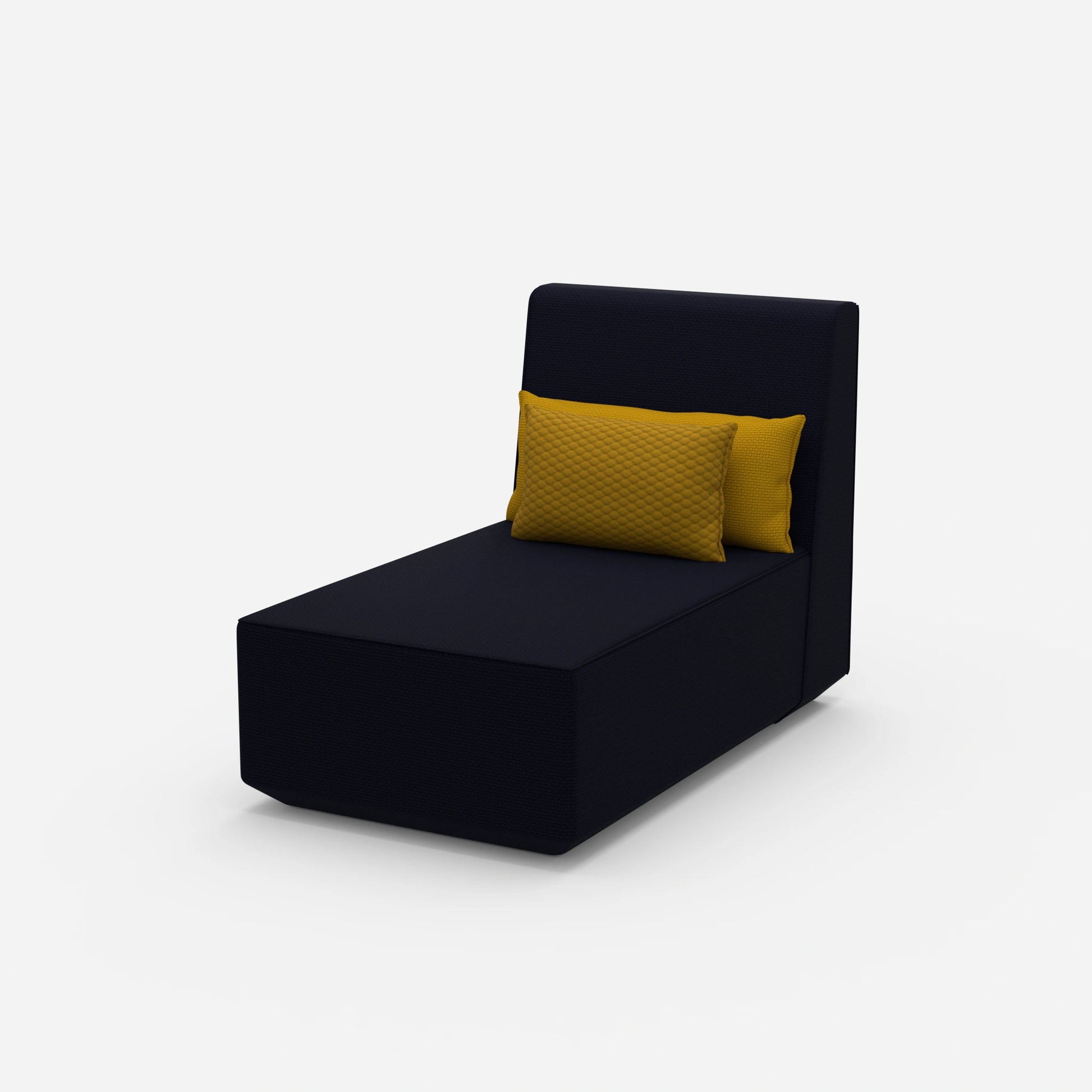 Moderne Design-Recamiere von der Seite