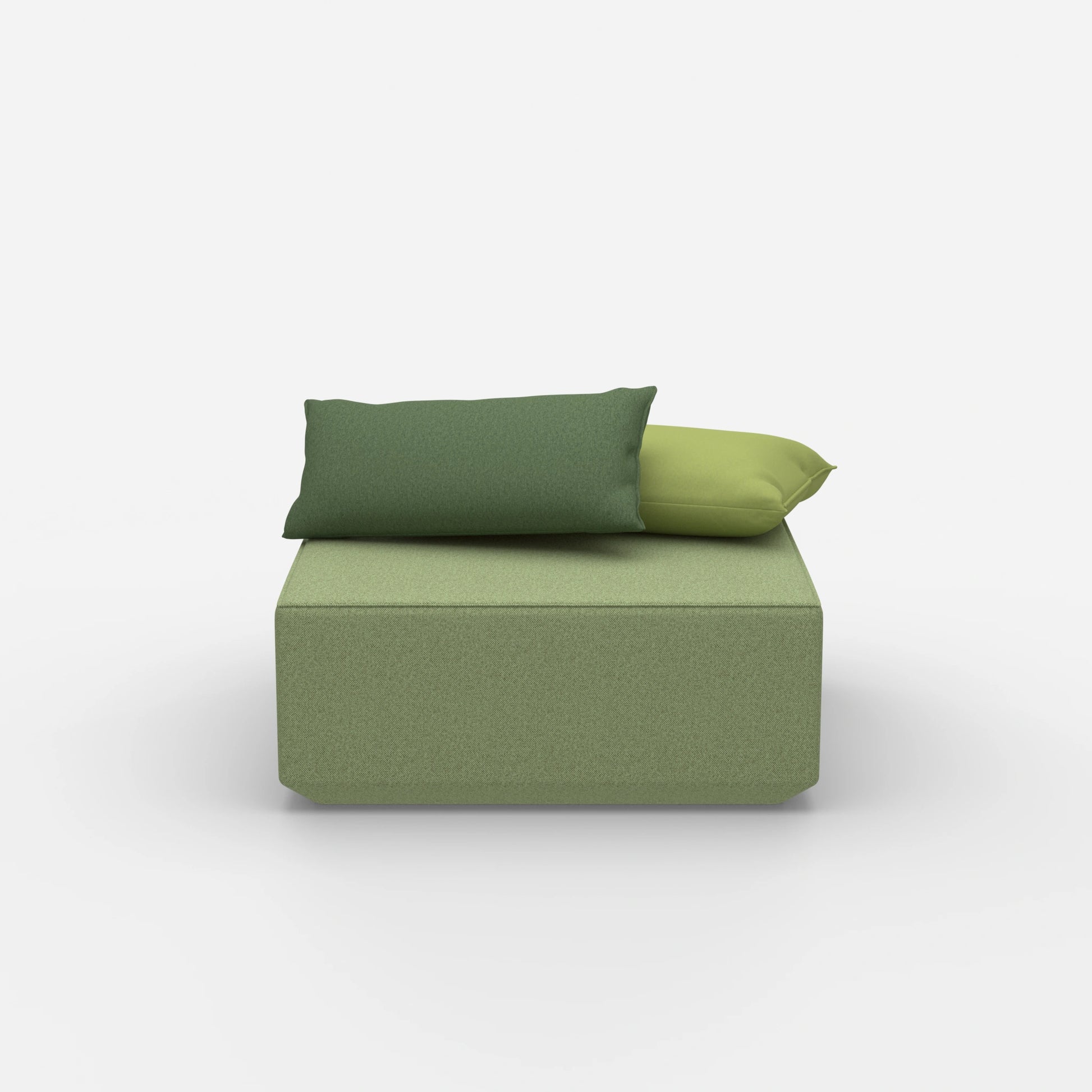 Moderner Pouf viereckig von vorne