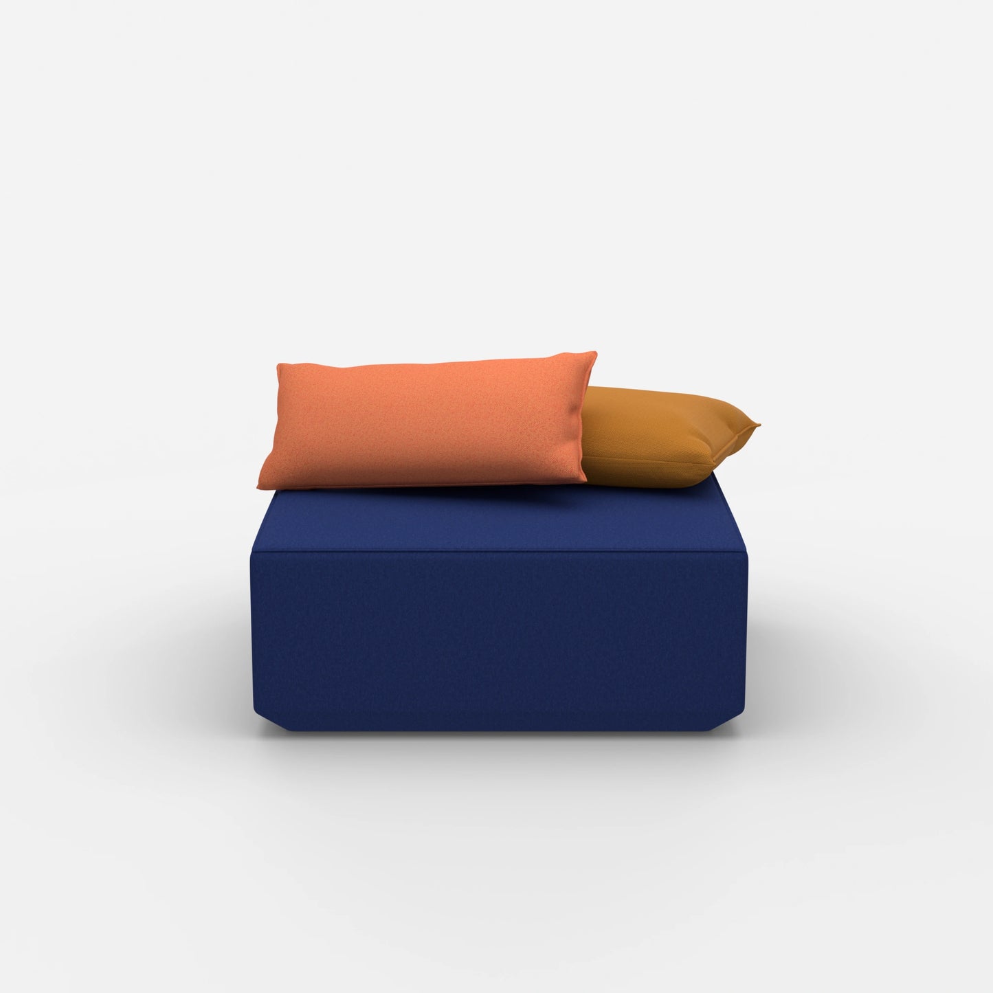 Moderner Pouf viereckig von vorne