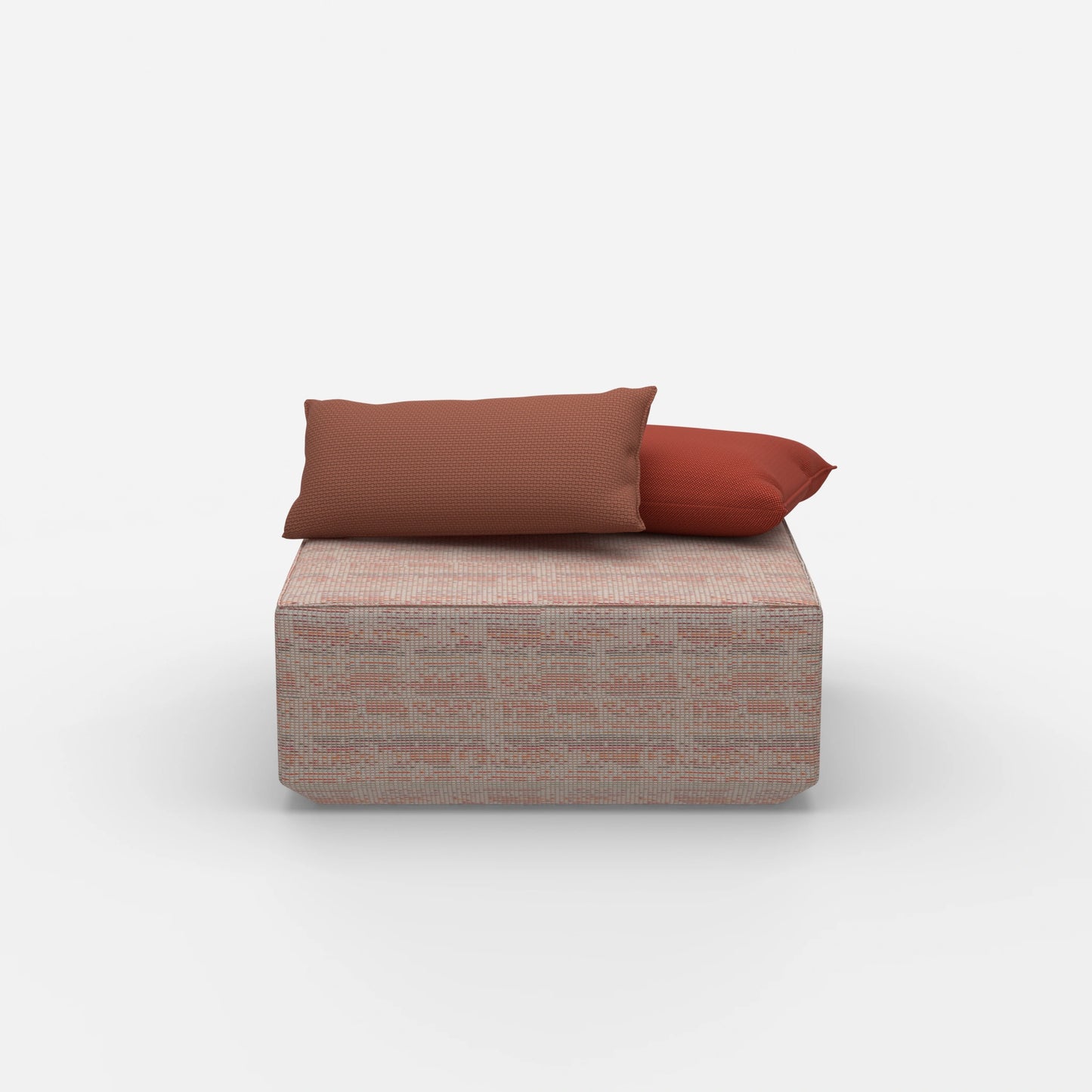 Moderner Pouf viereckig von vorne