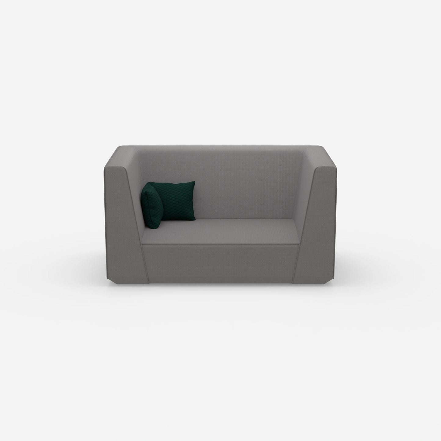 Modernes Zweisitzer Sofa mit hohem Rücken von vorne