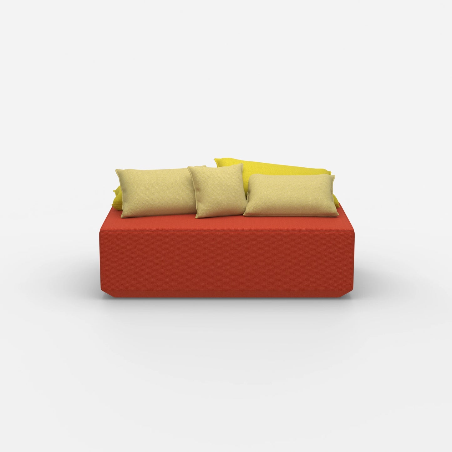 Modularer Sitzpouf von vorne