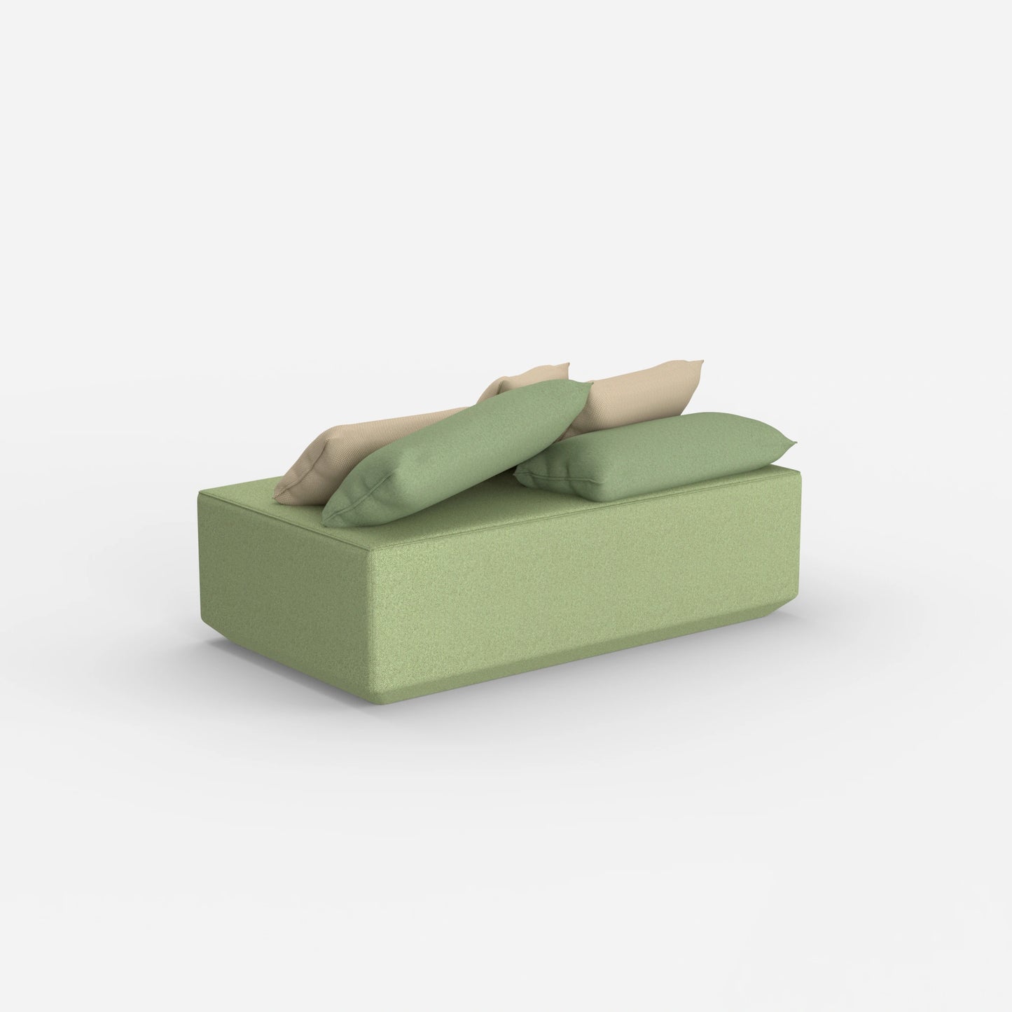 Modularer Sitzpouf von hinten