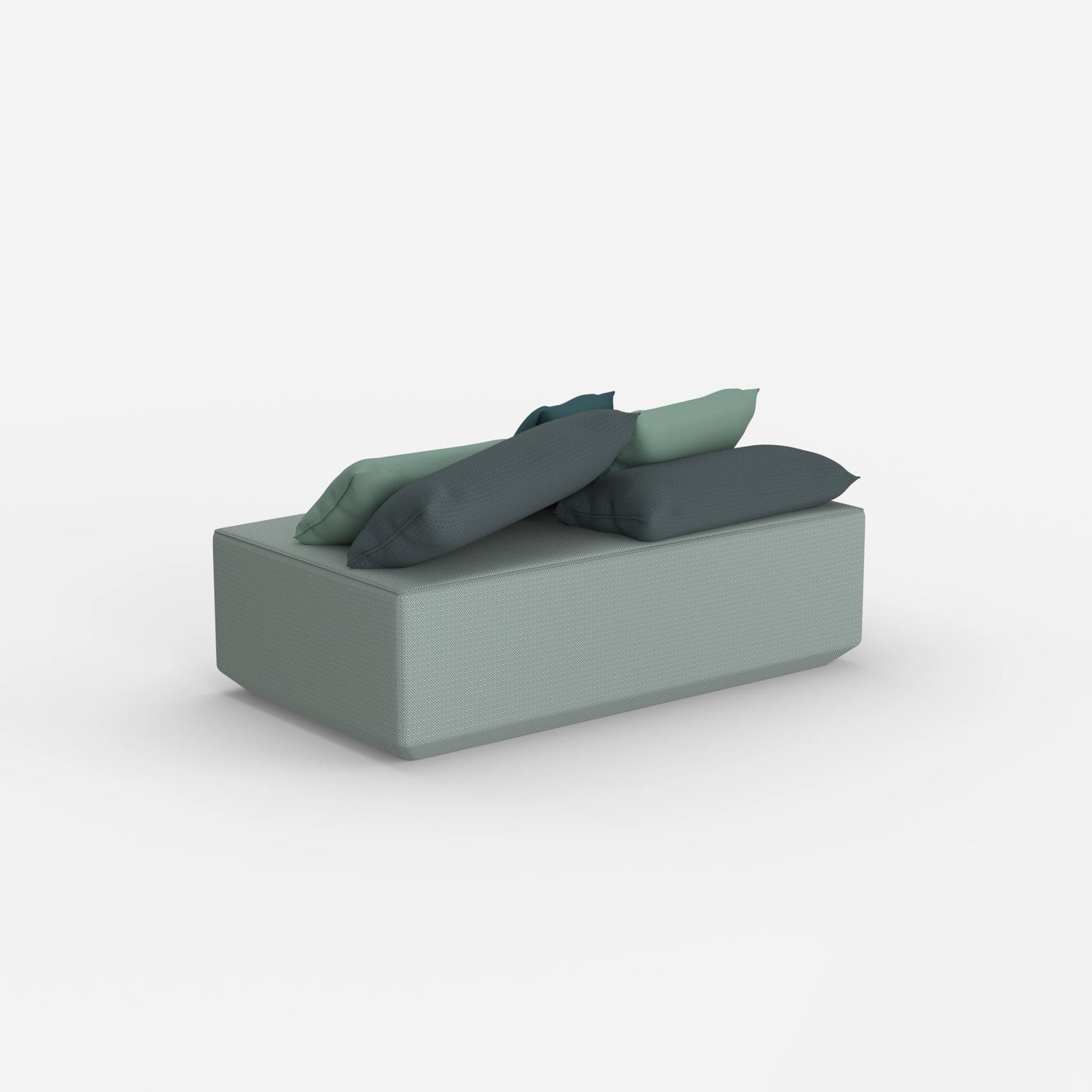 Modularer Sitzpouf von hinten