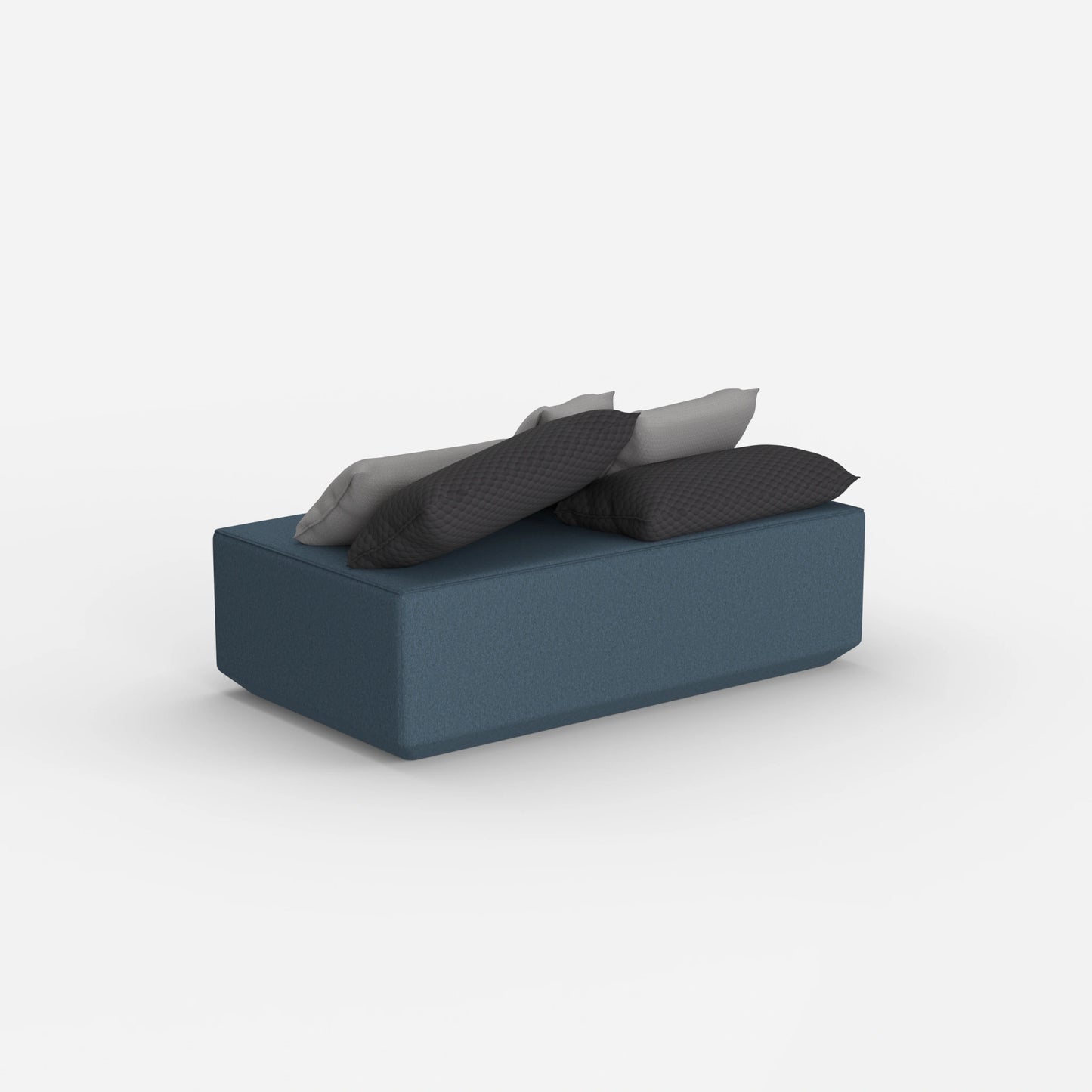 Modularer Sitzpouf von hinten