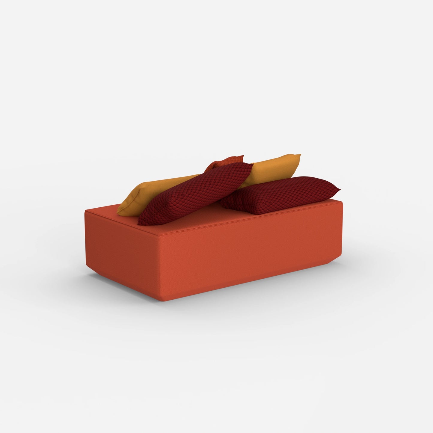 Modularer Sitzpouf von hinten