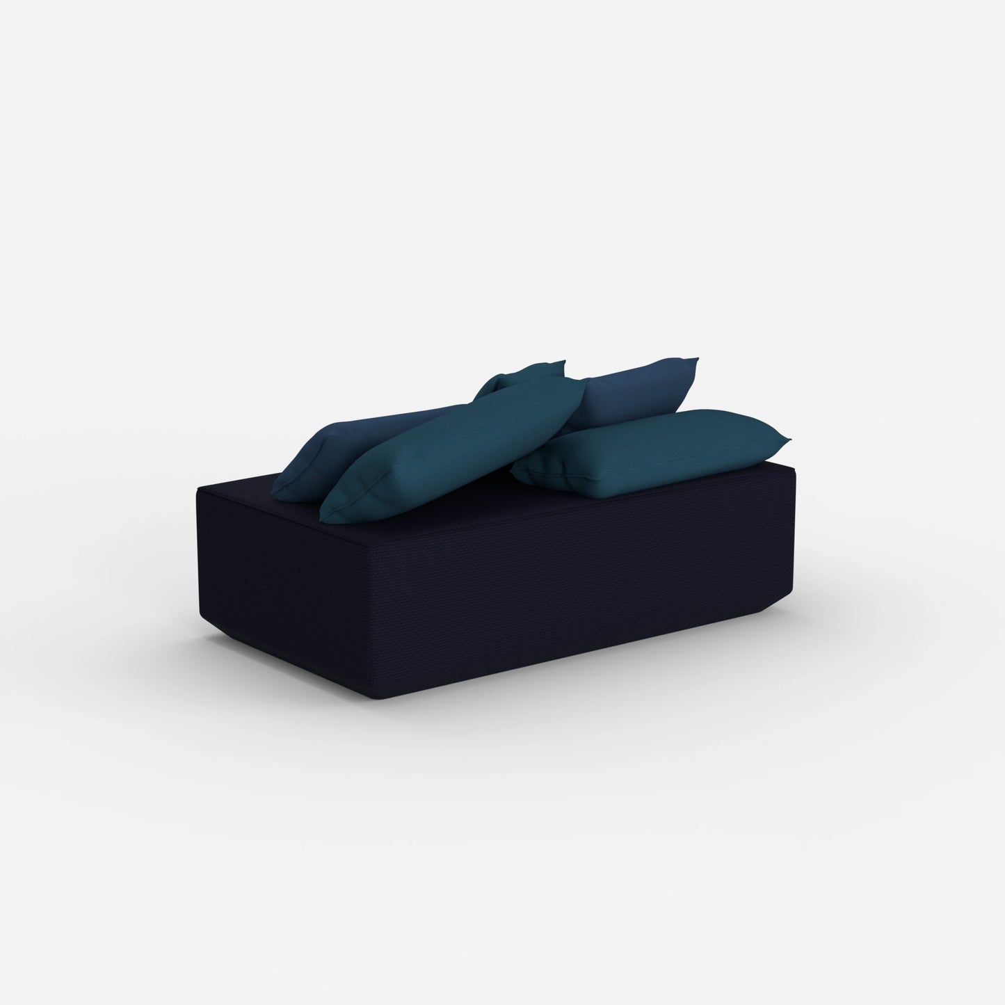 Modularer Sitzpouf von hinten