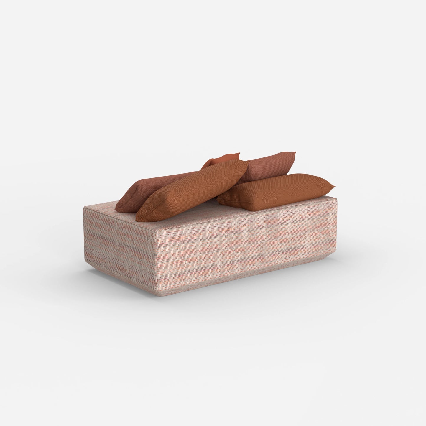 Modularer Sitzpouf von hinten