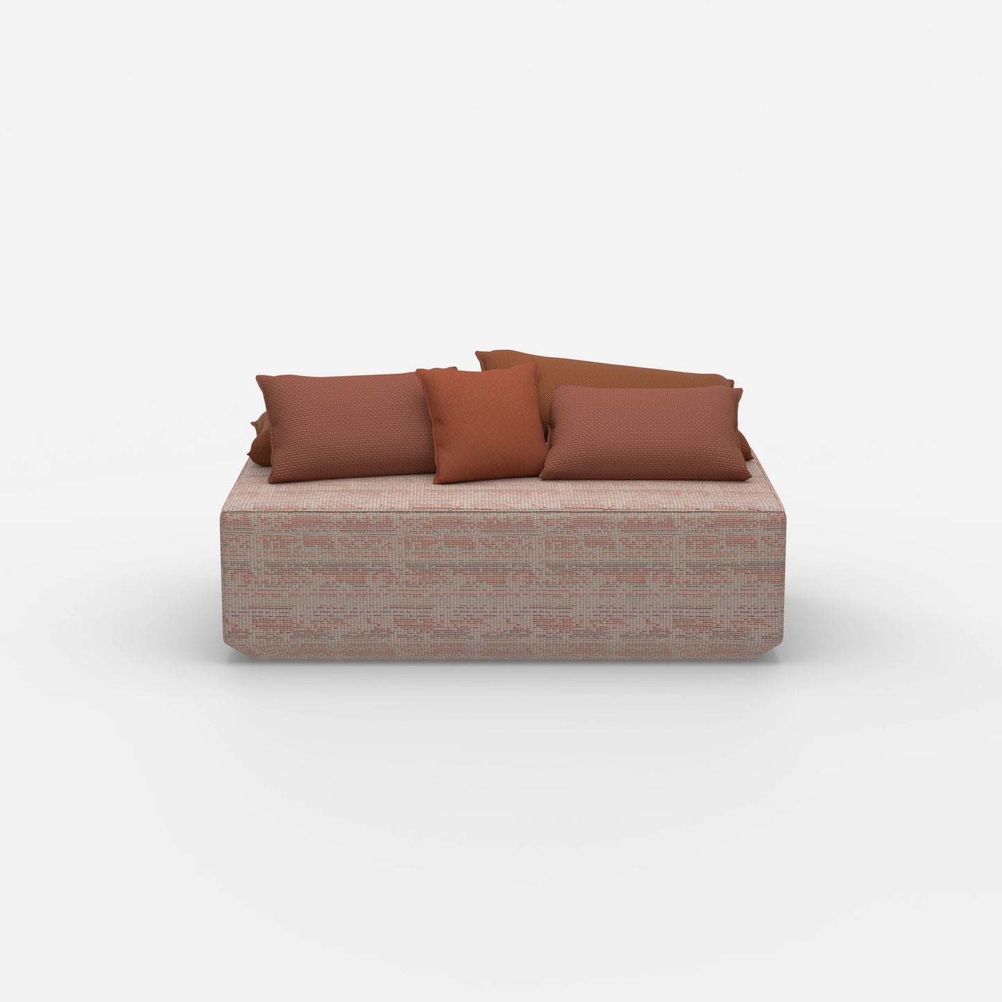 Modularer Sitzpouf von vorne