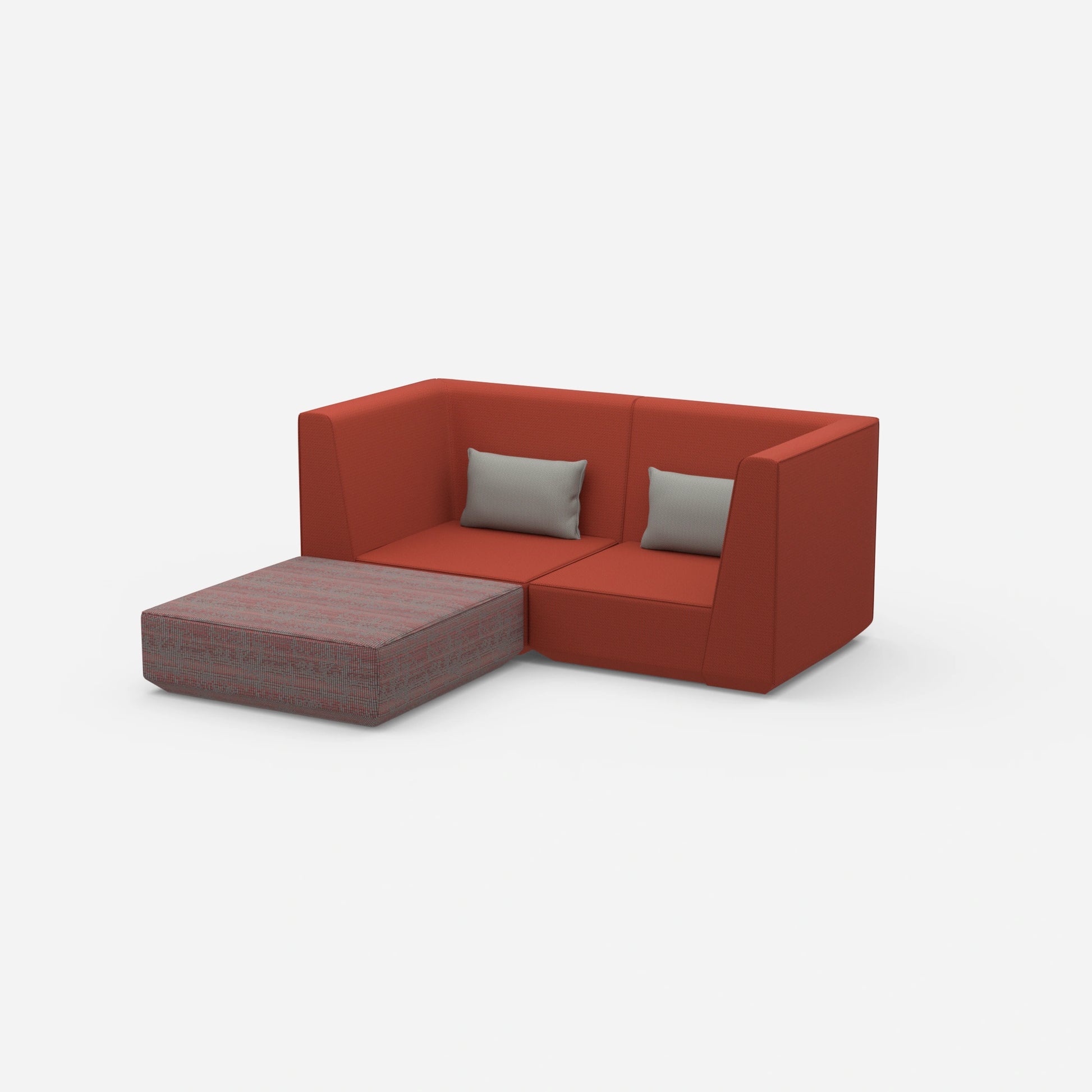 Modulares Ecksofa für kleine Räume von der Seite