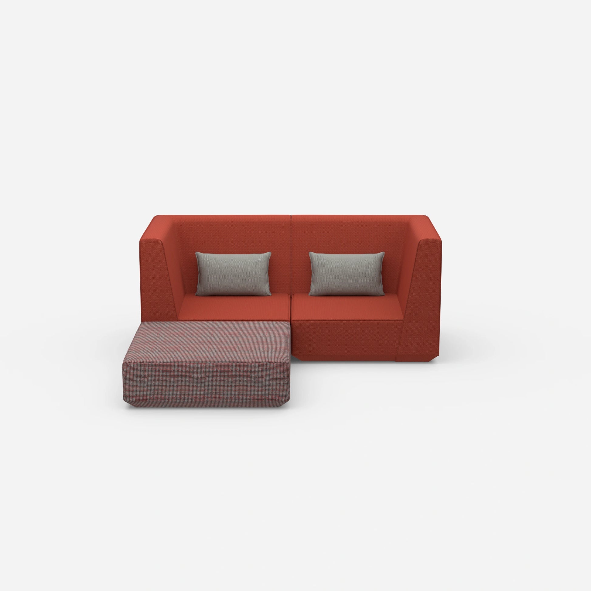 Modulares Ecksofa für kleine Räume von vorne