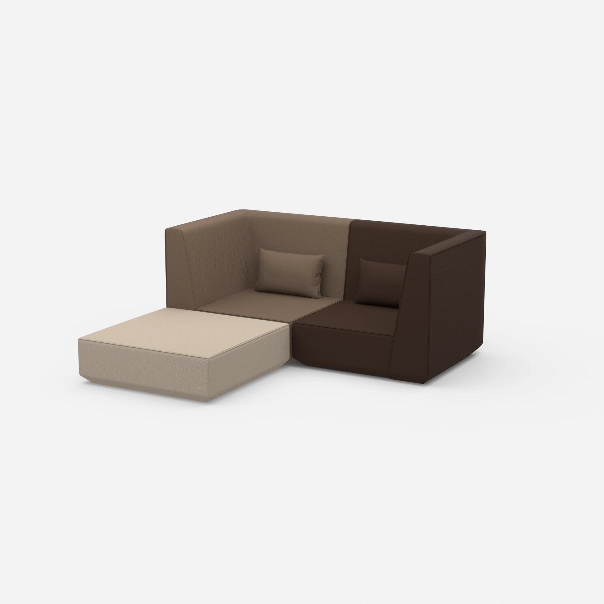 Modulares Ecksofa für kleine Räume von der Seite