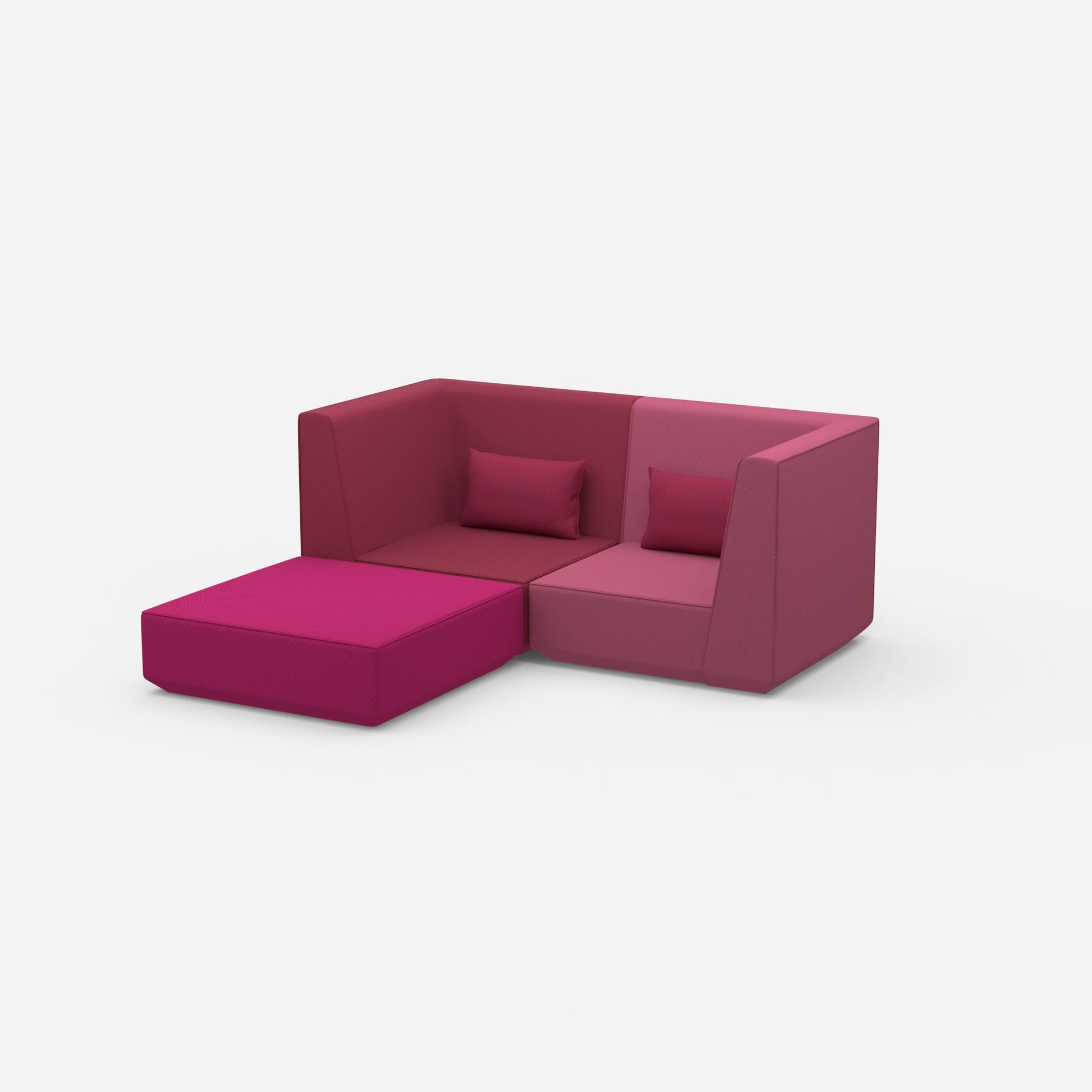 Modulares Ecksofa für kleine Räume von der Seite