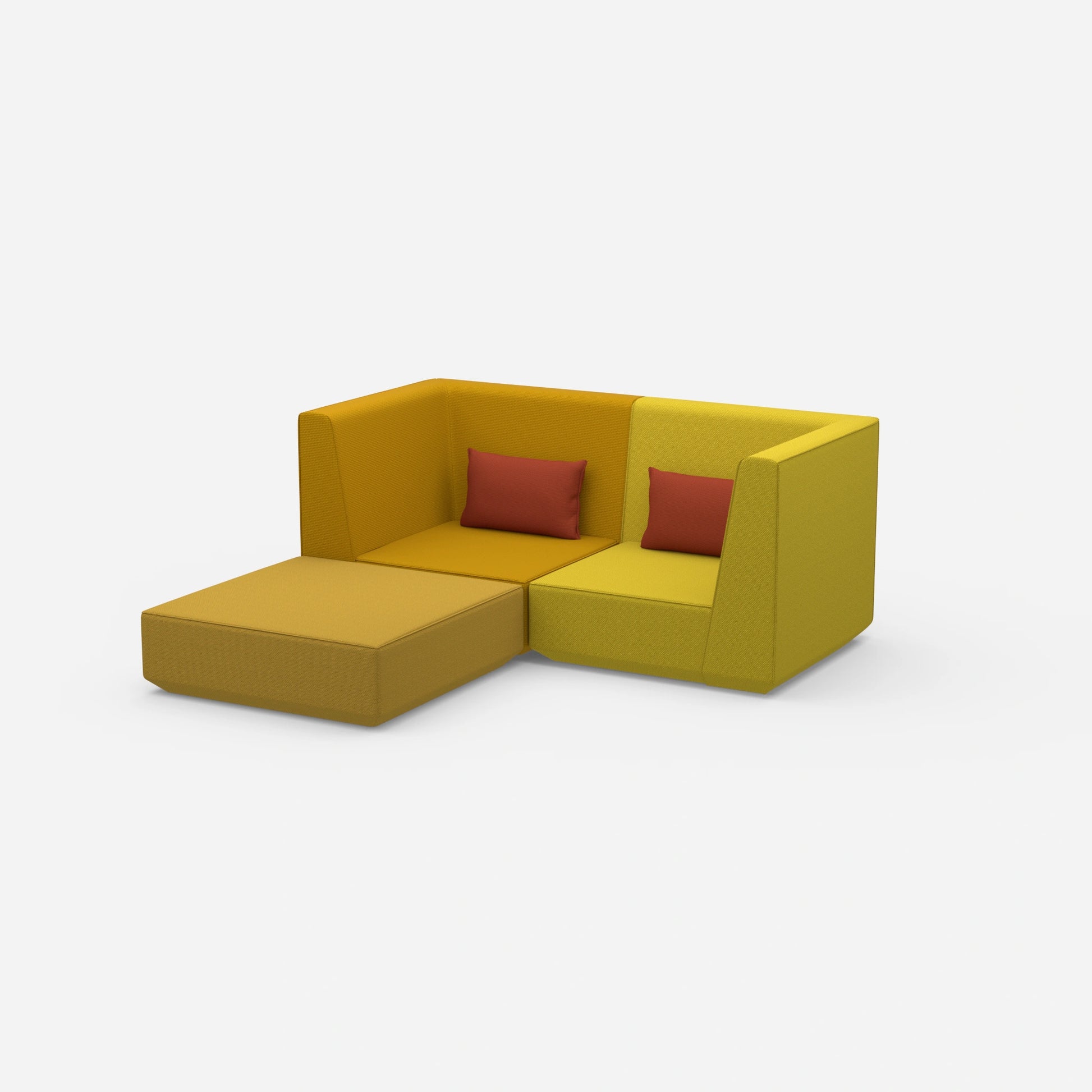 Modulares Ecksofa für kleine Räume von der Seite
