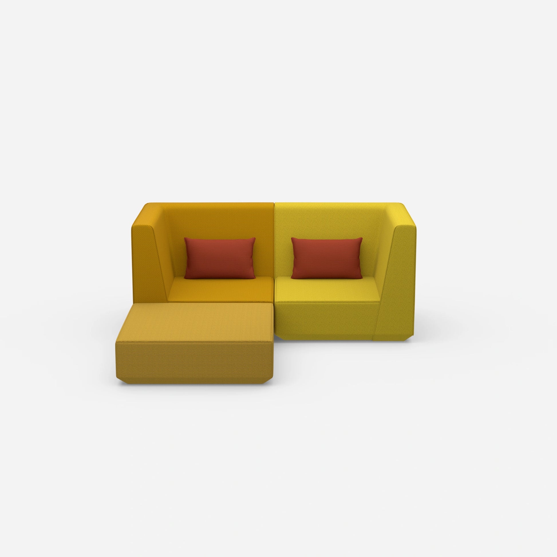 Modulares Ecksofa für kleine Räume von vorne
