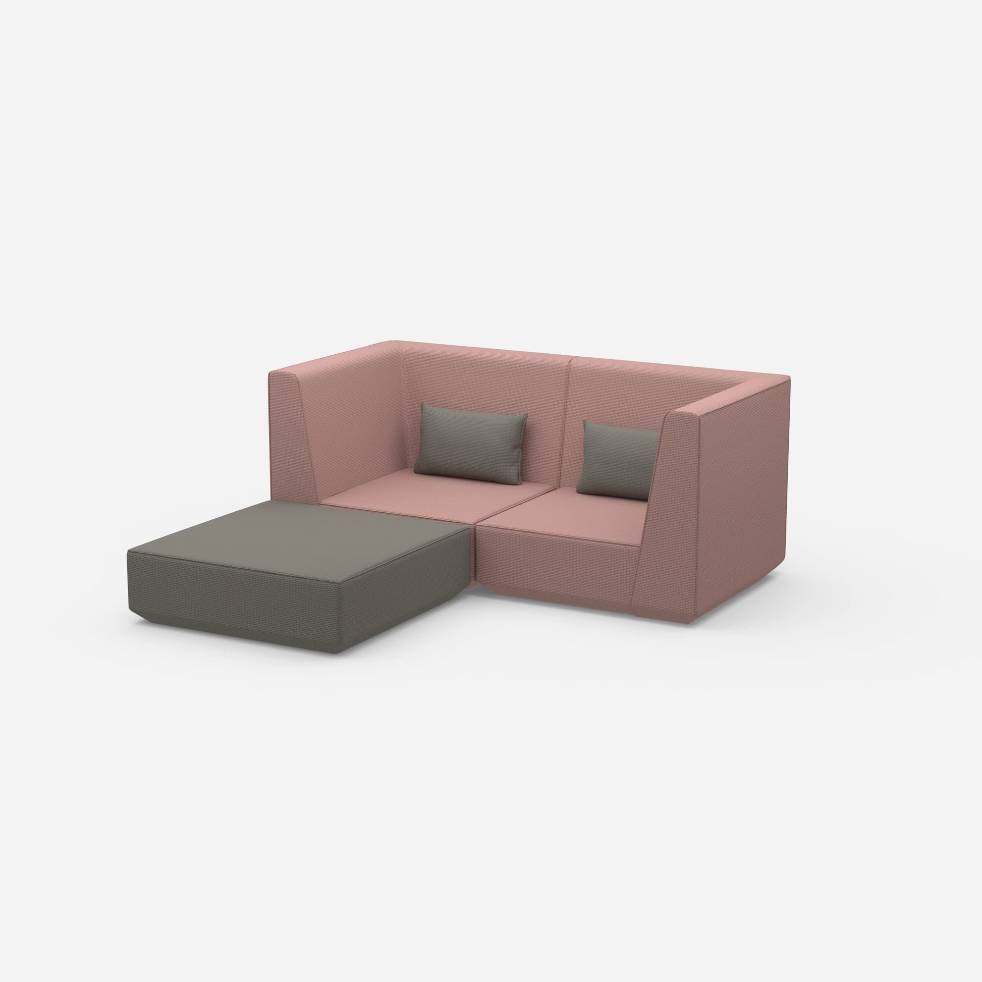 Modulares Ecksofa für kleine Räume von der Seite