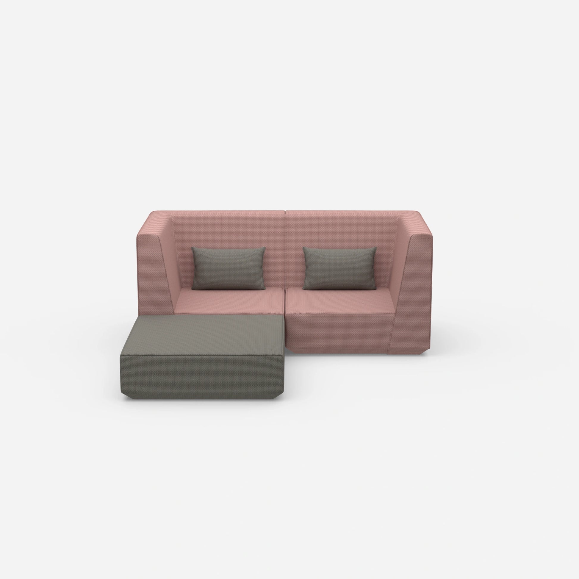 Modulares Ecksofa für kleine Räume von vorne