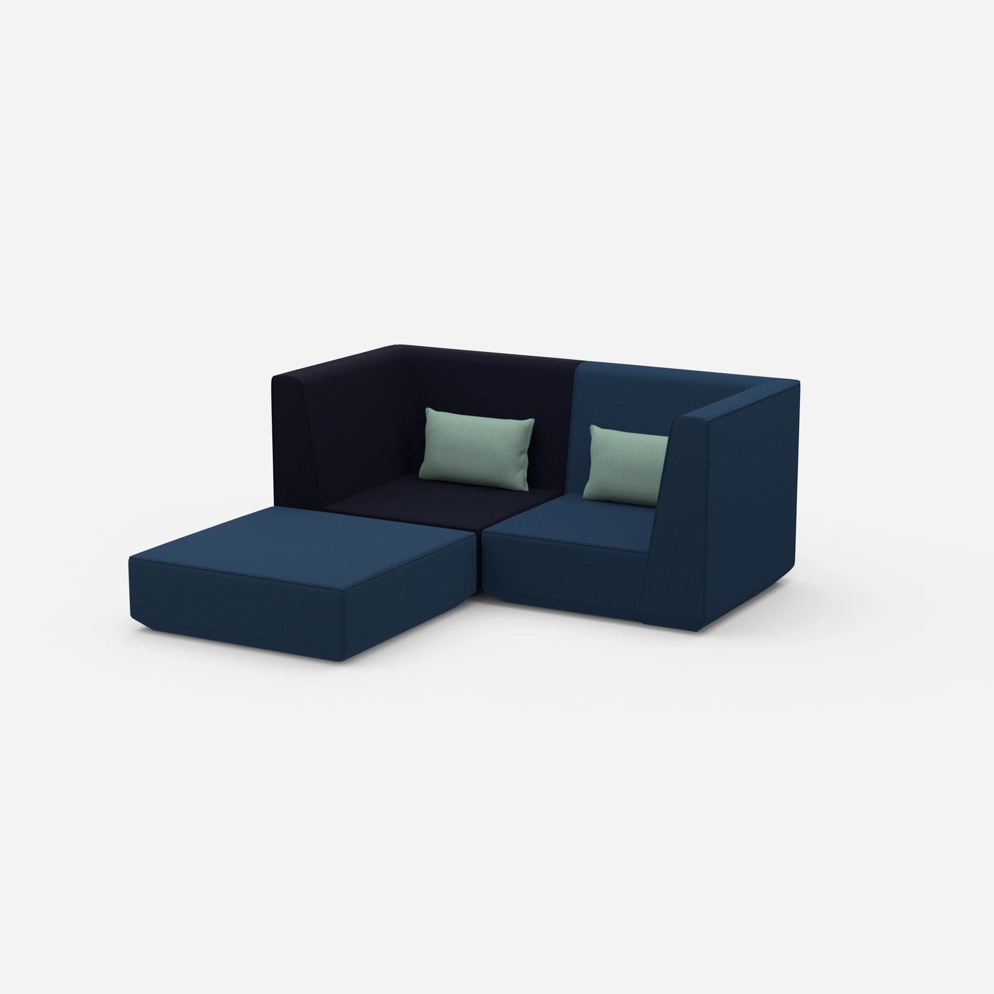 Modulares Ecksofa für kleine Räume von der Seite