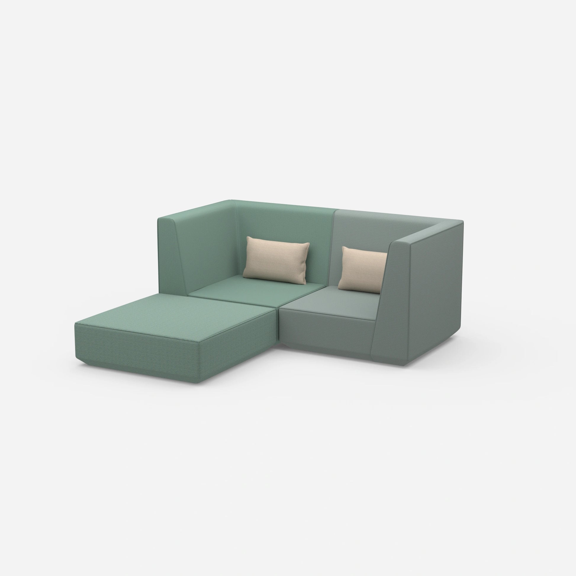 Modulares Ecksofa für kleine Räume von der Seite