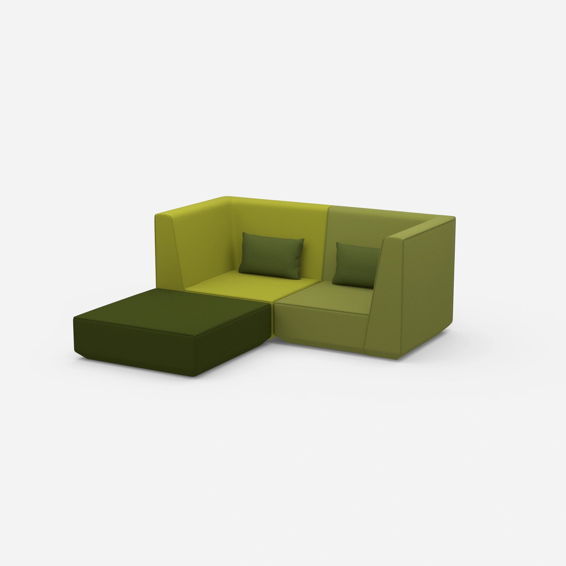 Modulares Ecksofa für kleine Räume von der Seite