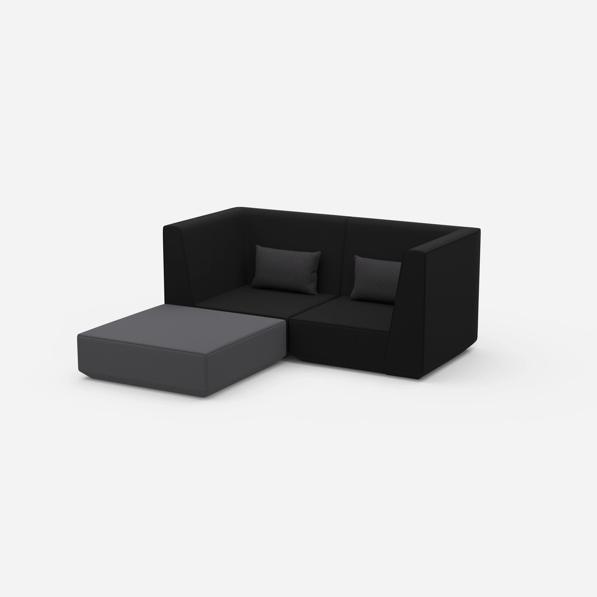 Modulares Ecksofa für kleine Räume von der Seite