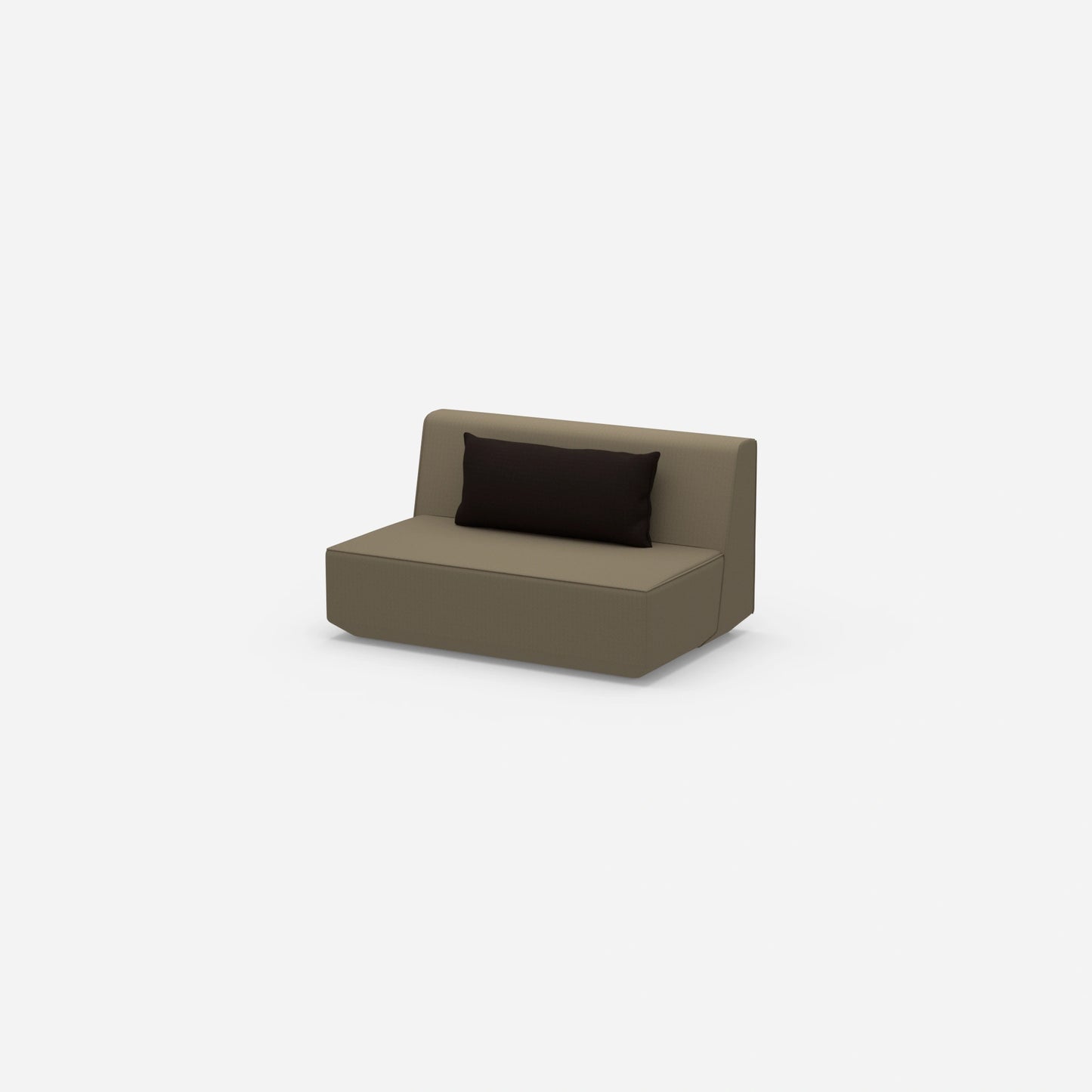 Modulares Sofa 120 cm breit von der Seite