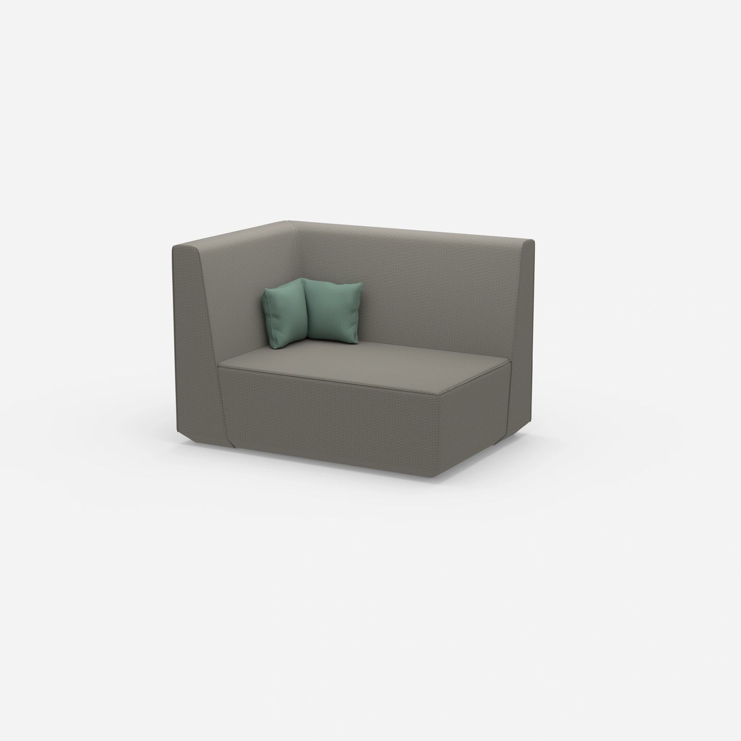 Modulares Sofa 140 cm breit von der Seite