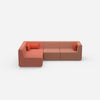 Modulares Sofa als Landschaft in Orange von vorne
