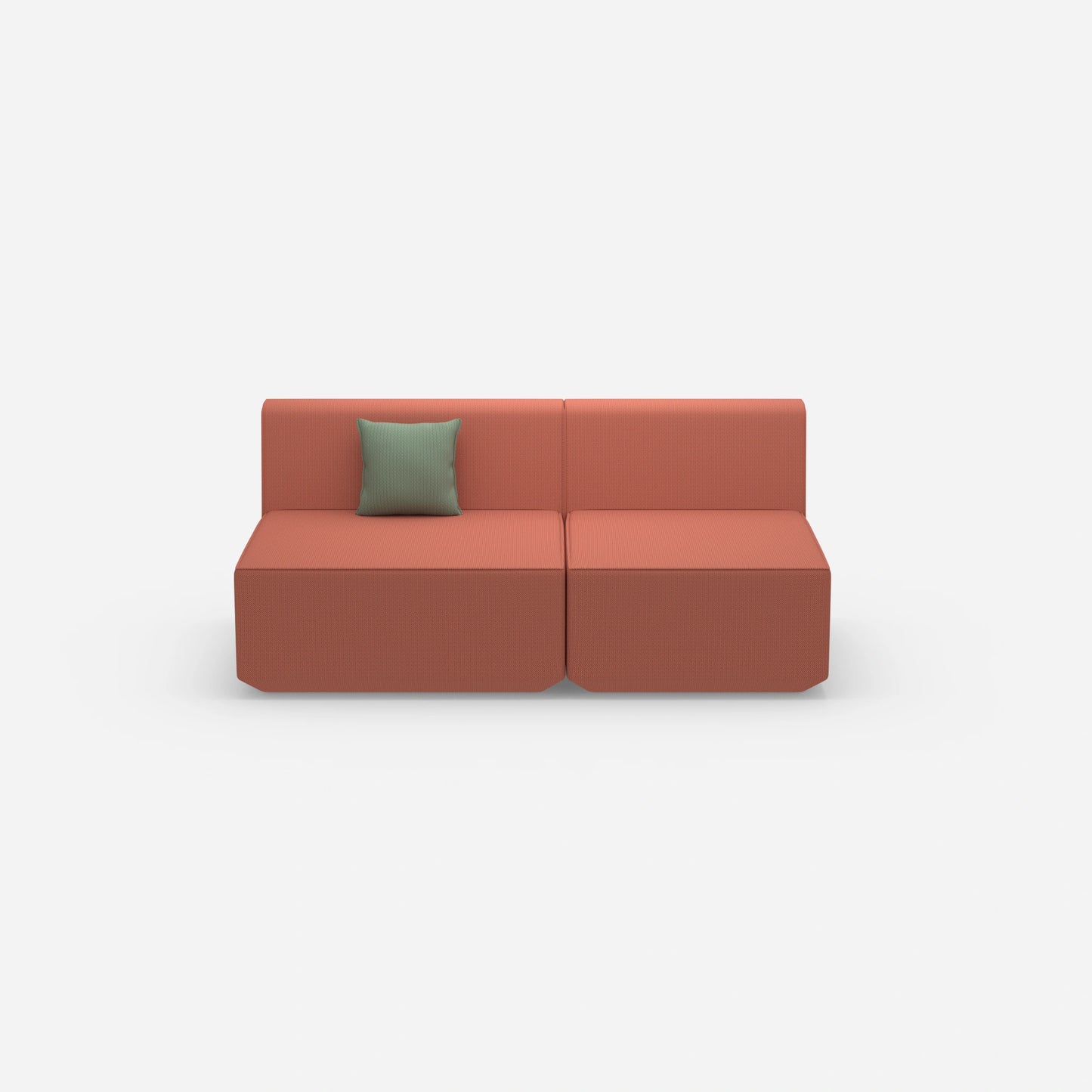 Modulares Sofa bunt 2 Personen von vorne