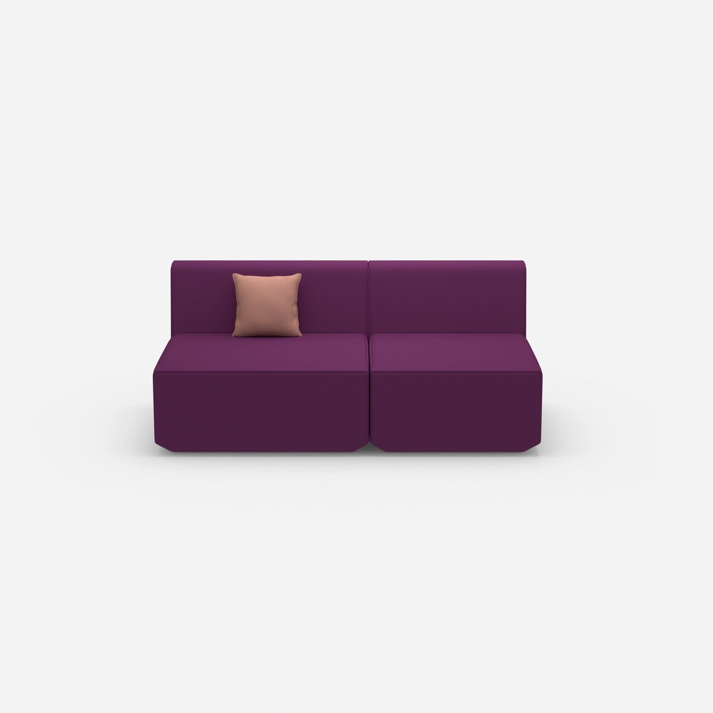 Modulares Sofa bunt 2 Personen von vorne