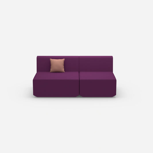 Modulares Sofa bunt 2 Personen von vorne