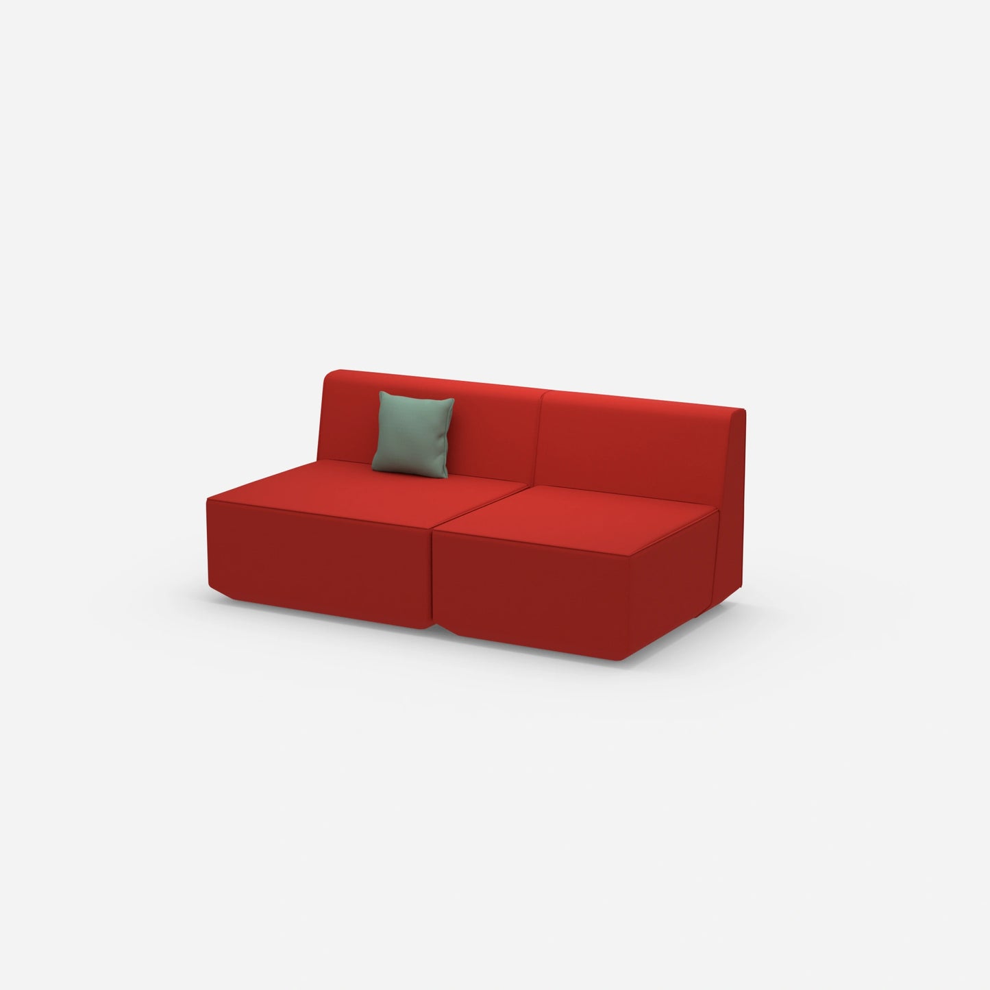 Modulares Sofa bunt 2 Personen von der Seite
