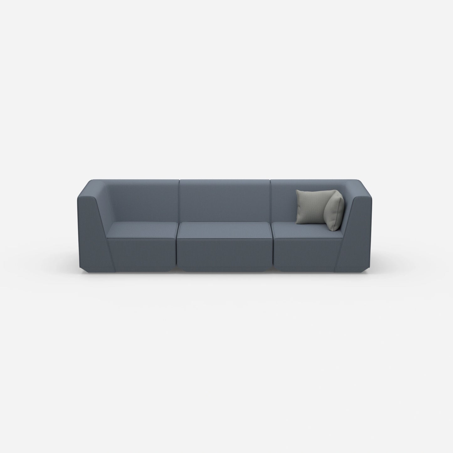 Modulares Sofa in Blau von vorne