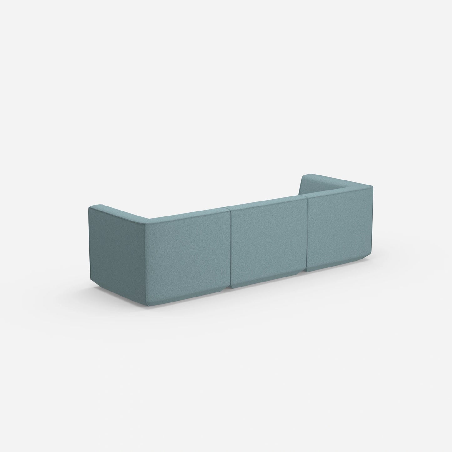 Modulares Sofa in Blau von hinten