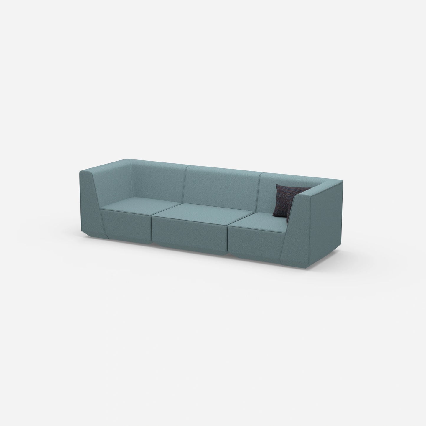 Modulares Sofa in Blau von der Seite