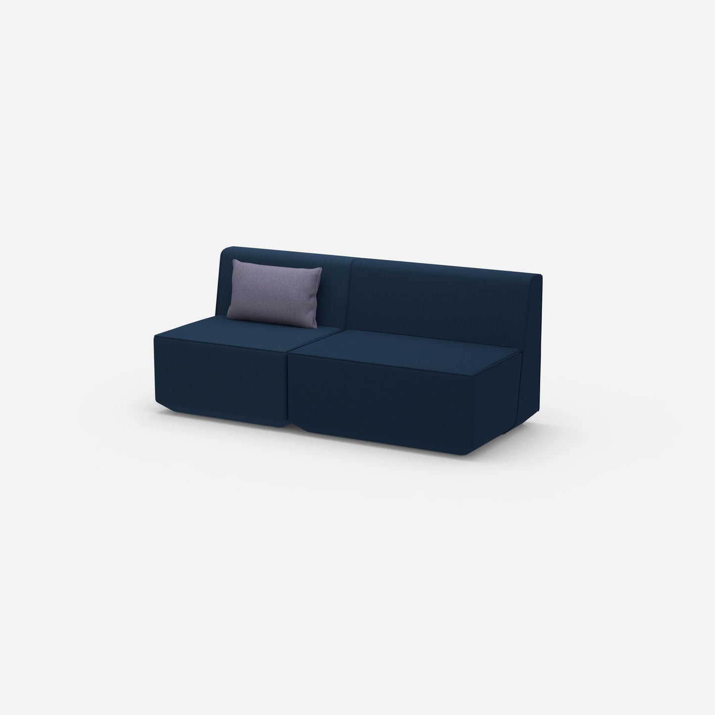 Modulares Sofa ohne Armlehne von der Seite