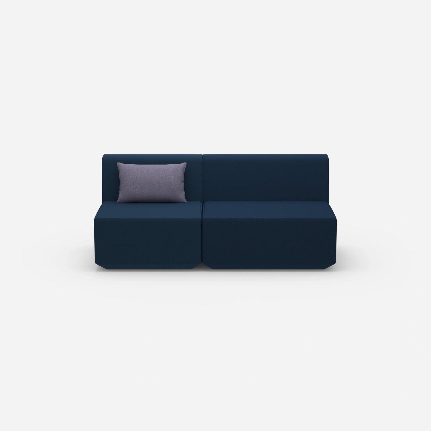 Modulares Sofa ohne Armlehne von vorne