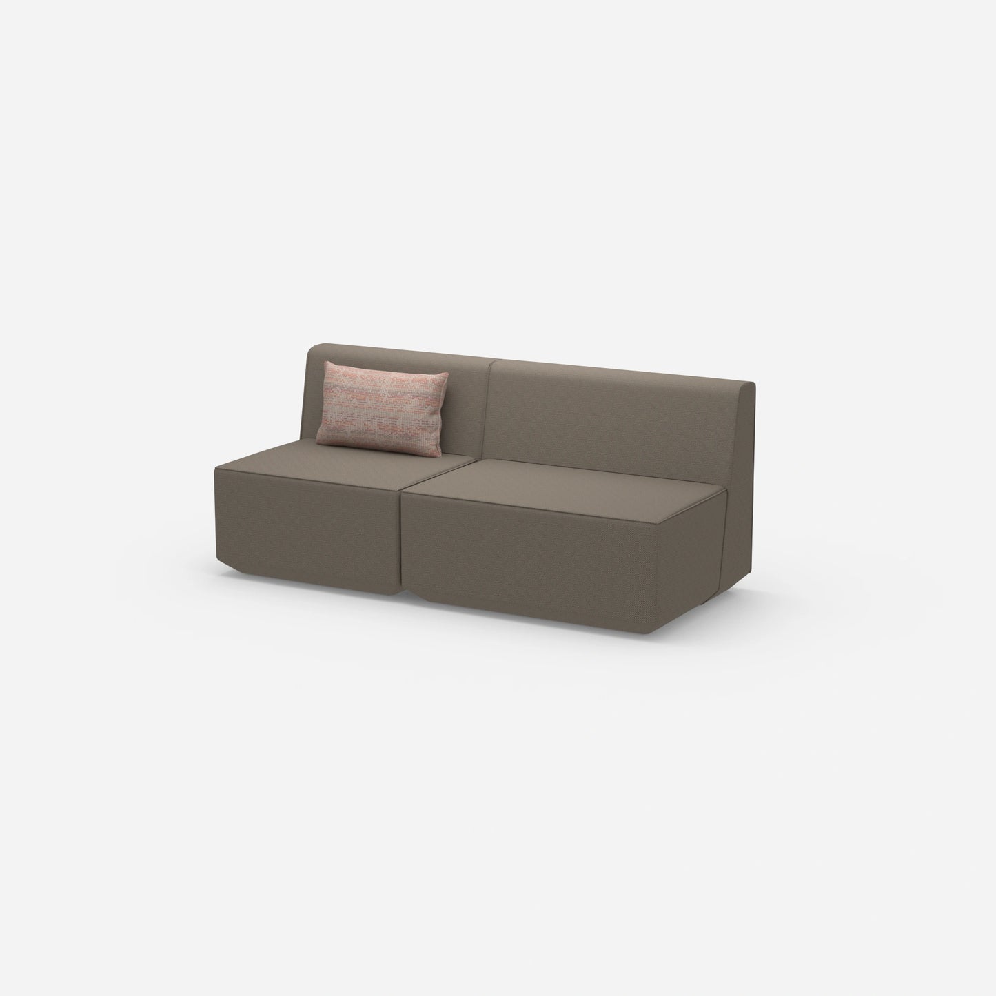 Modulares Sofa ohne Armlehne von der Seite