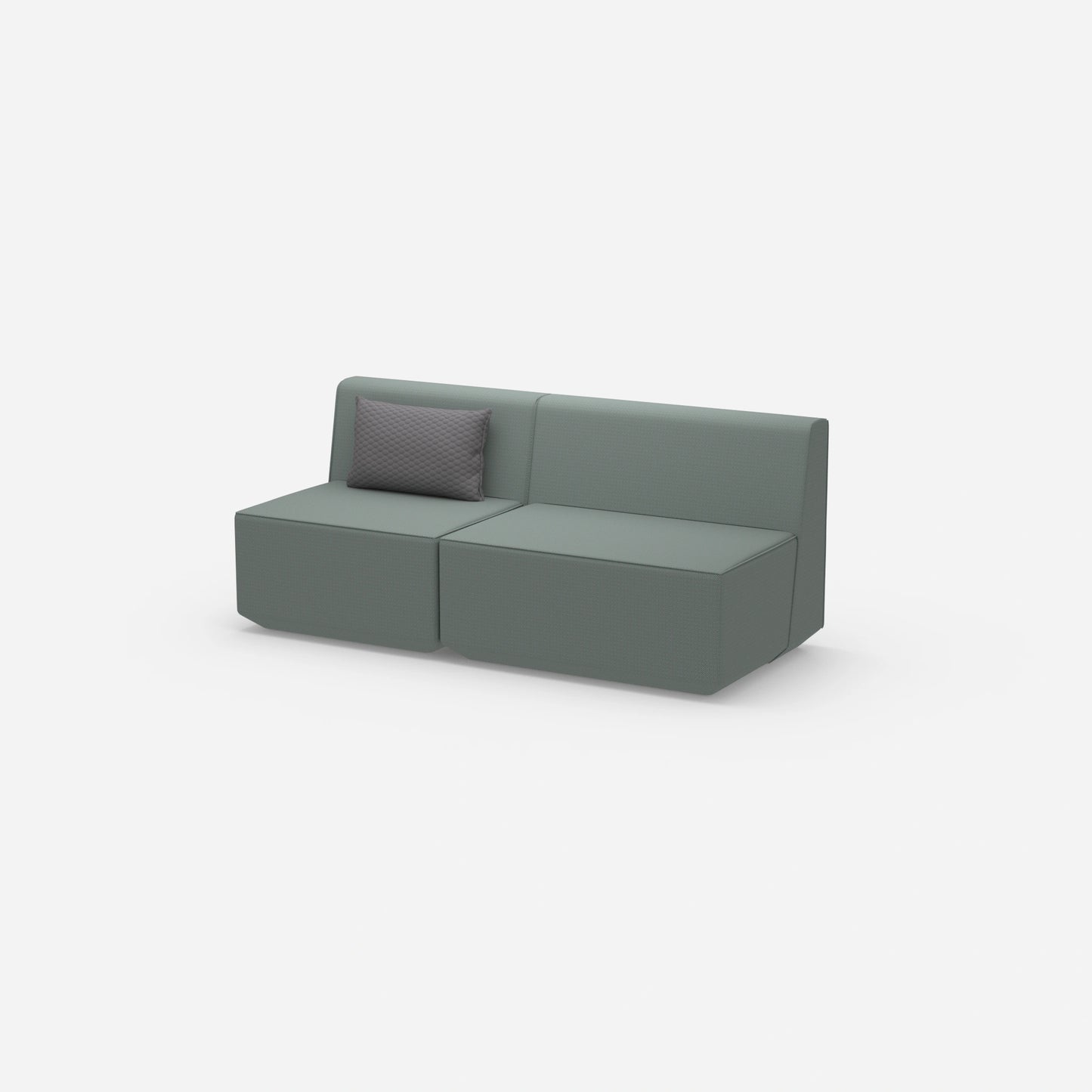 Modulares Sofa ohne Armlehne von der Seite