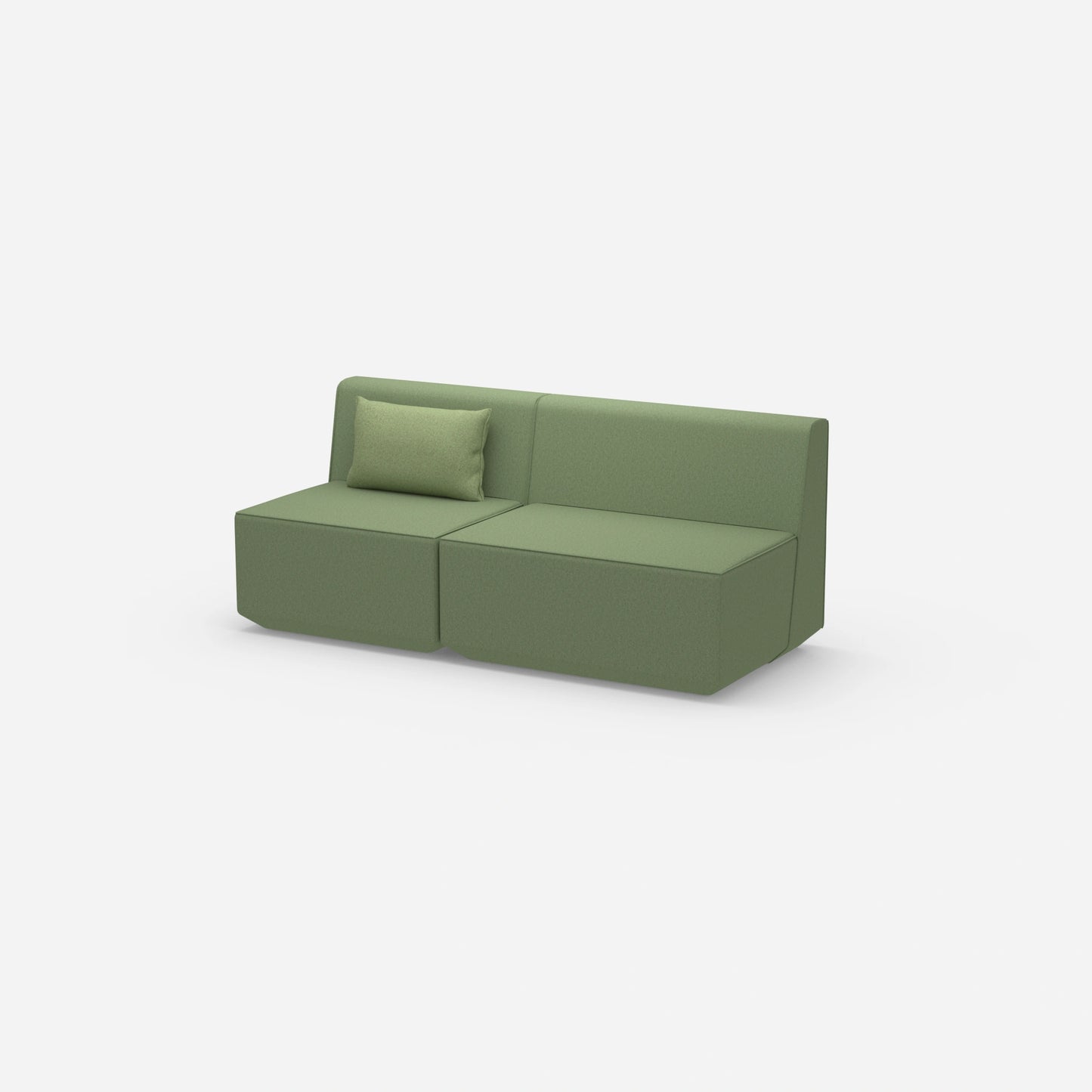 Modulares Sofa ohne Armlehne von der Seite
