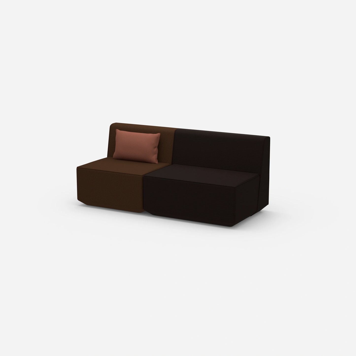 Modulares Sofa ohne Armlehne von der Seite