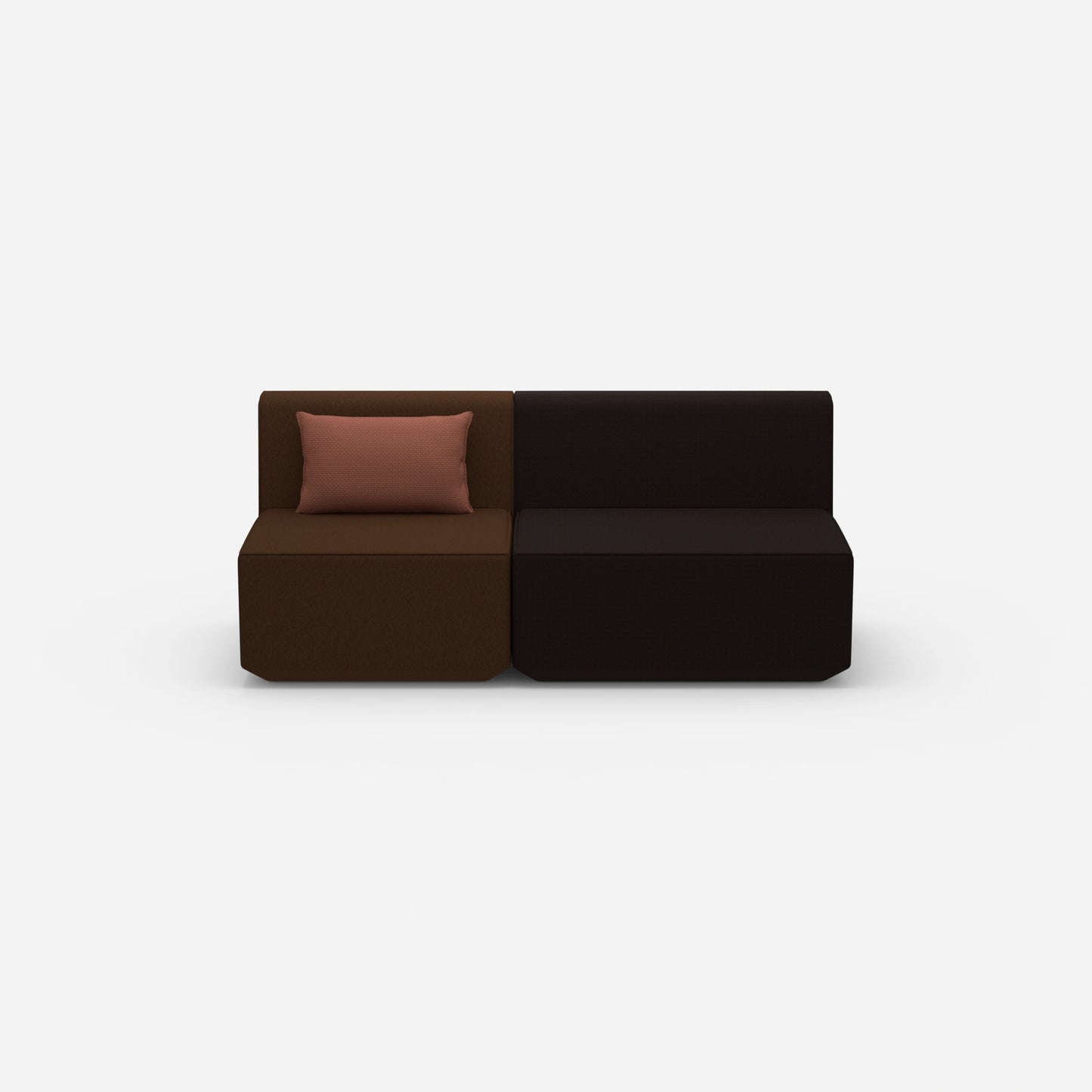 Modulares Sofa ohne Armlehne von vorne