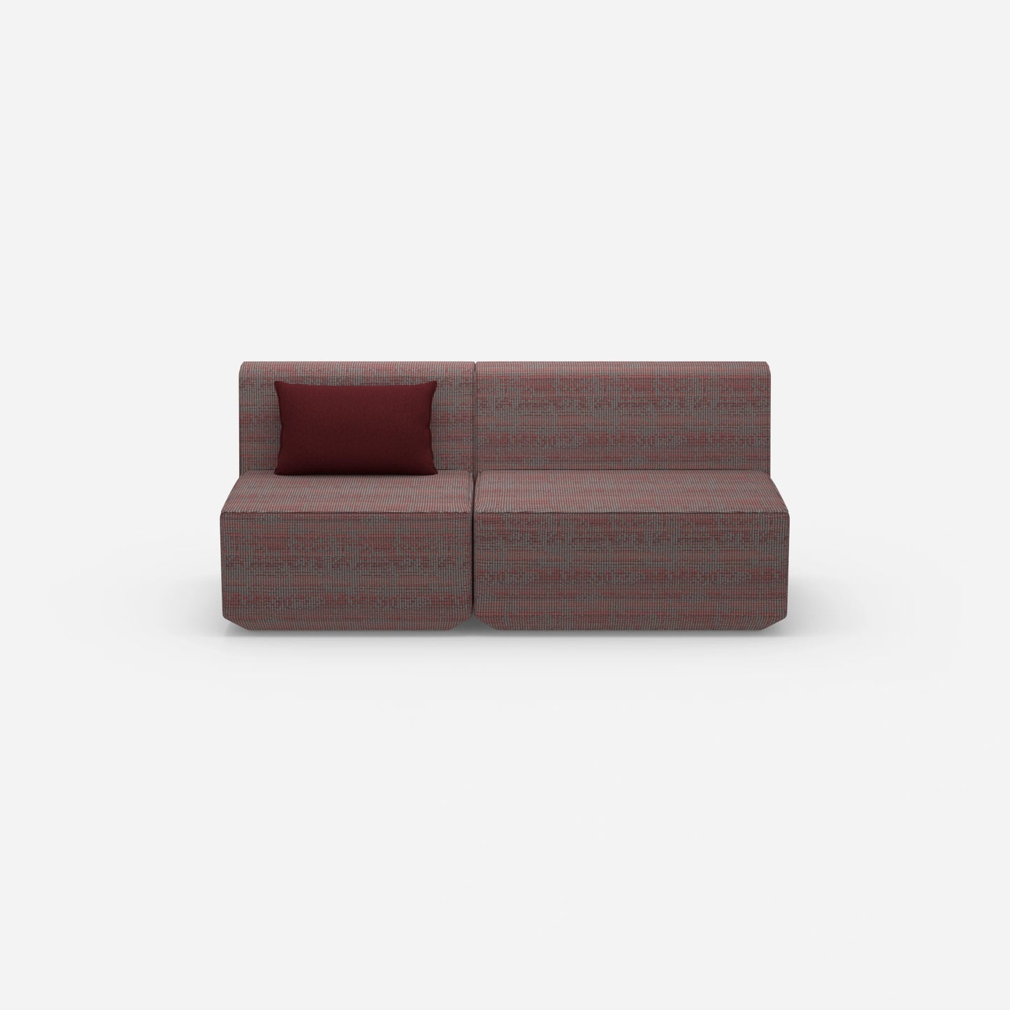 Modulares Sofa ohne Armlehne von vorne