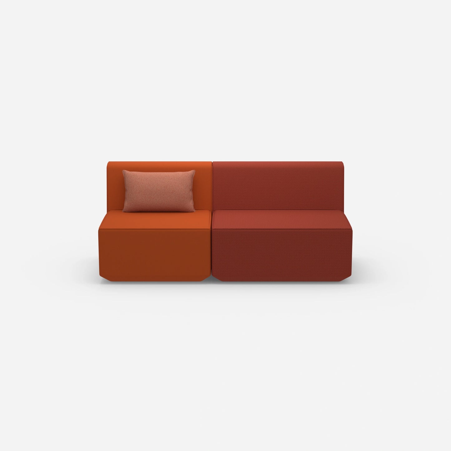 Modulares Sofa ohne Armlehne von vorne