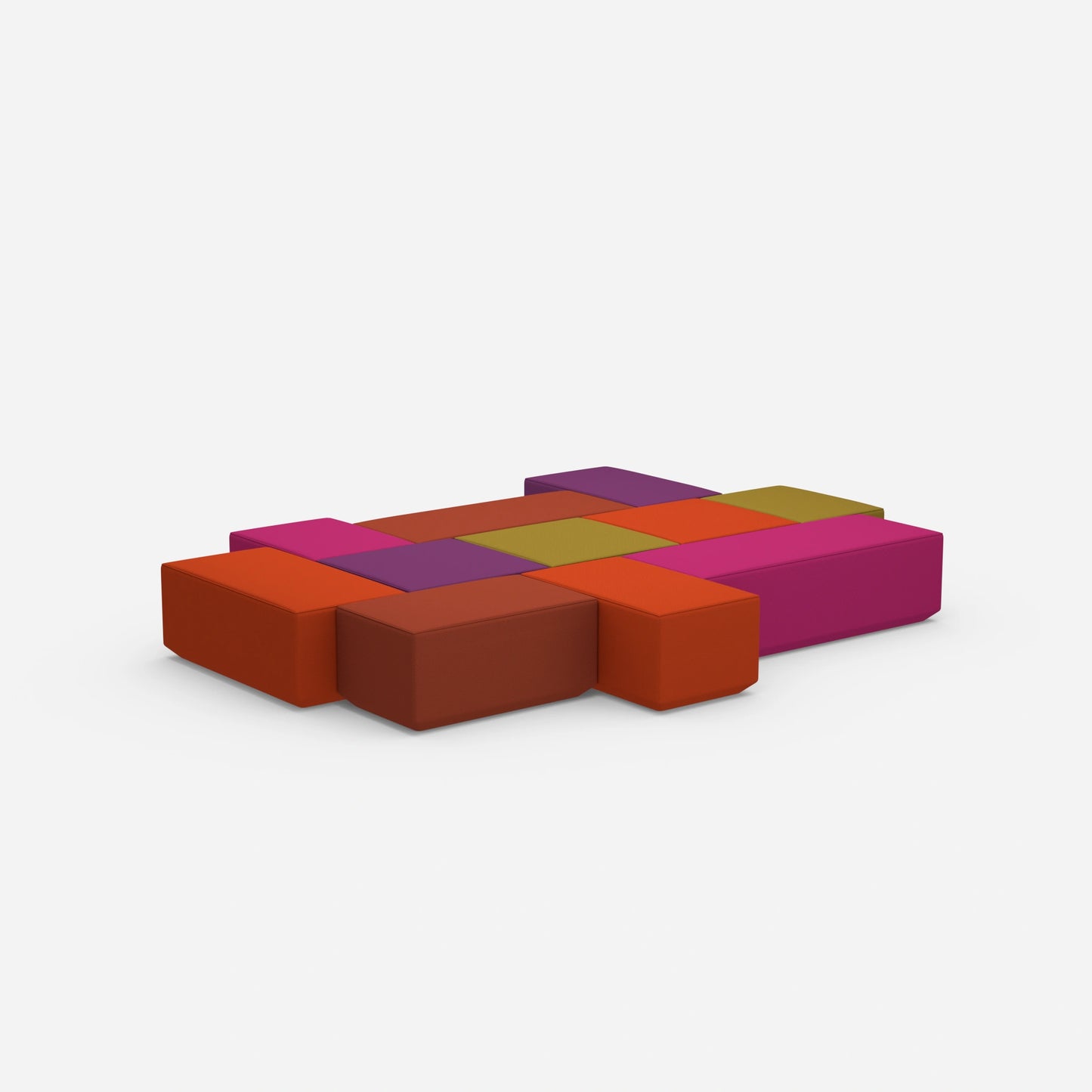 Polsterbank ohne Lehne von hinten