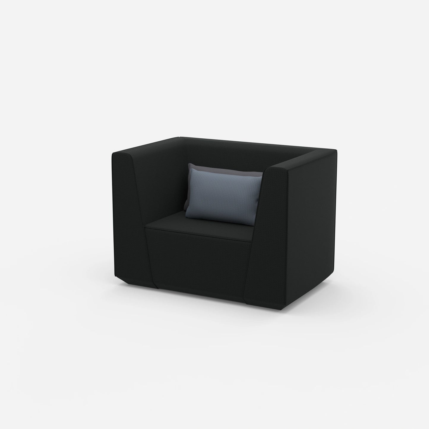 Polstersessel von der Seite